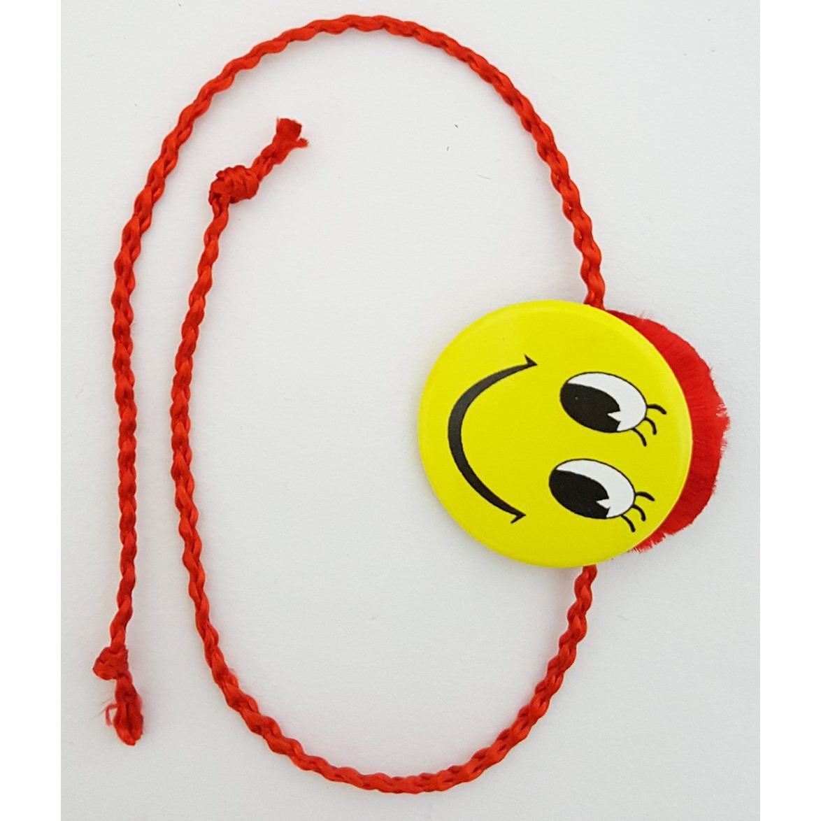 Mehrunnisa Set Of 2 Cute Handmade Smiley Rakhis With Roli Chawal For Kids (Rak1180)