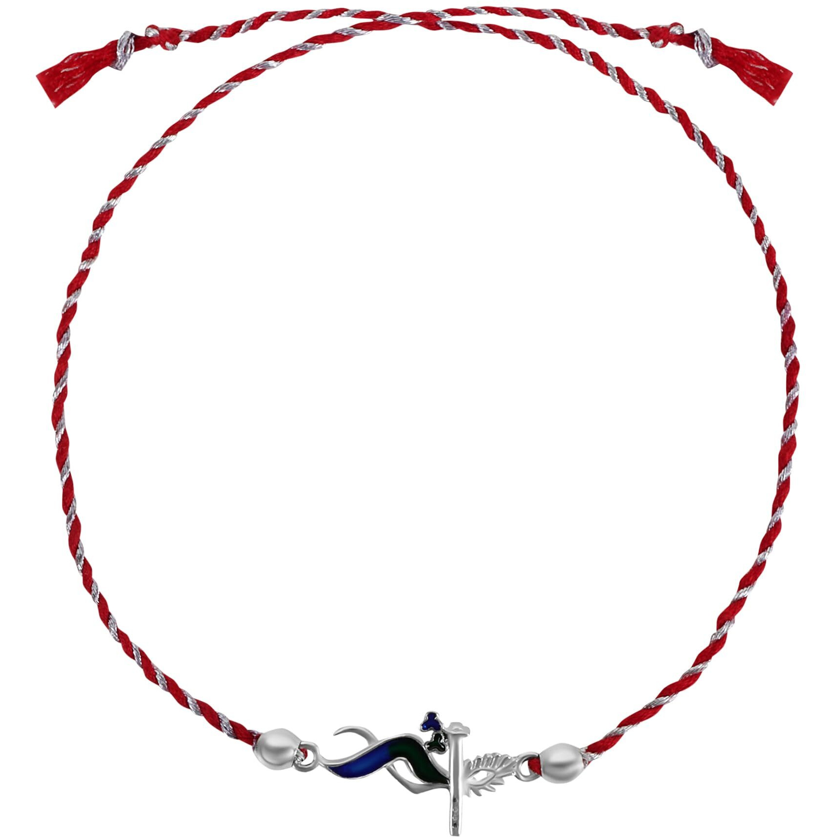 Silver Chest 92.5 Sterling Silver Flute Rakhi Bracelet For Brother | Krishna Bansuri Charm Rakhi For Men And Boys | Raksha Bandhan Gift With Certificate Of Authenticity