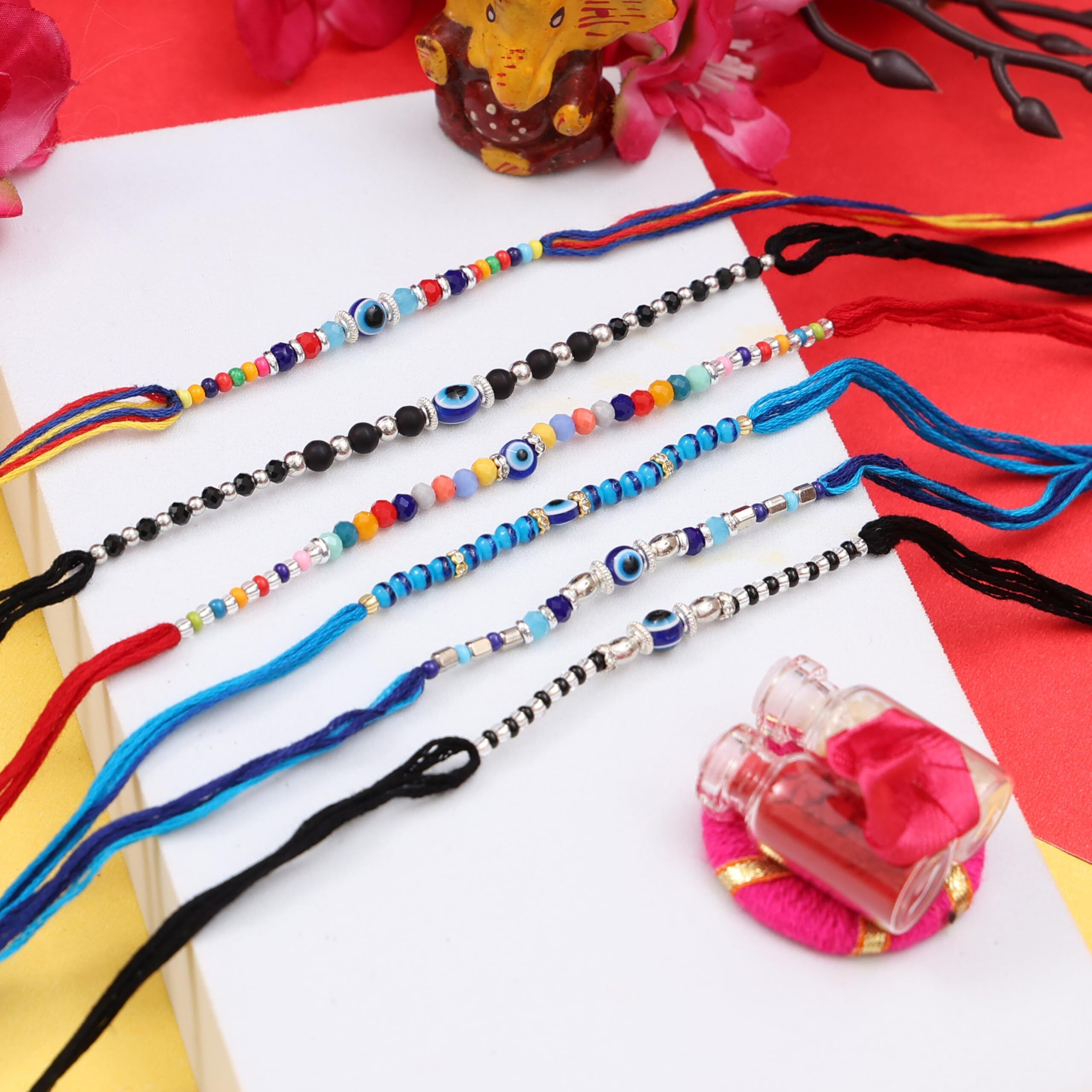 Fashion Frill Mens Rakshabandhan Rakhi For Brother Set Combo Of 6 (Rk345)