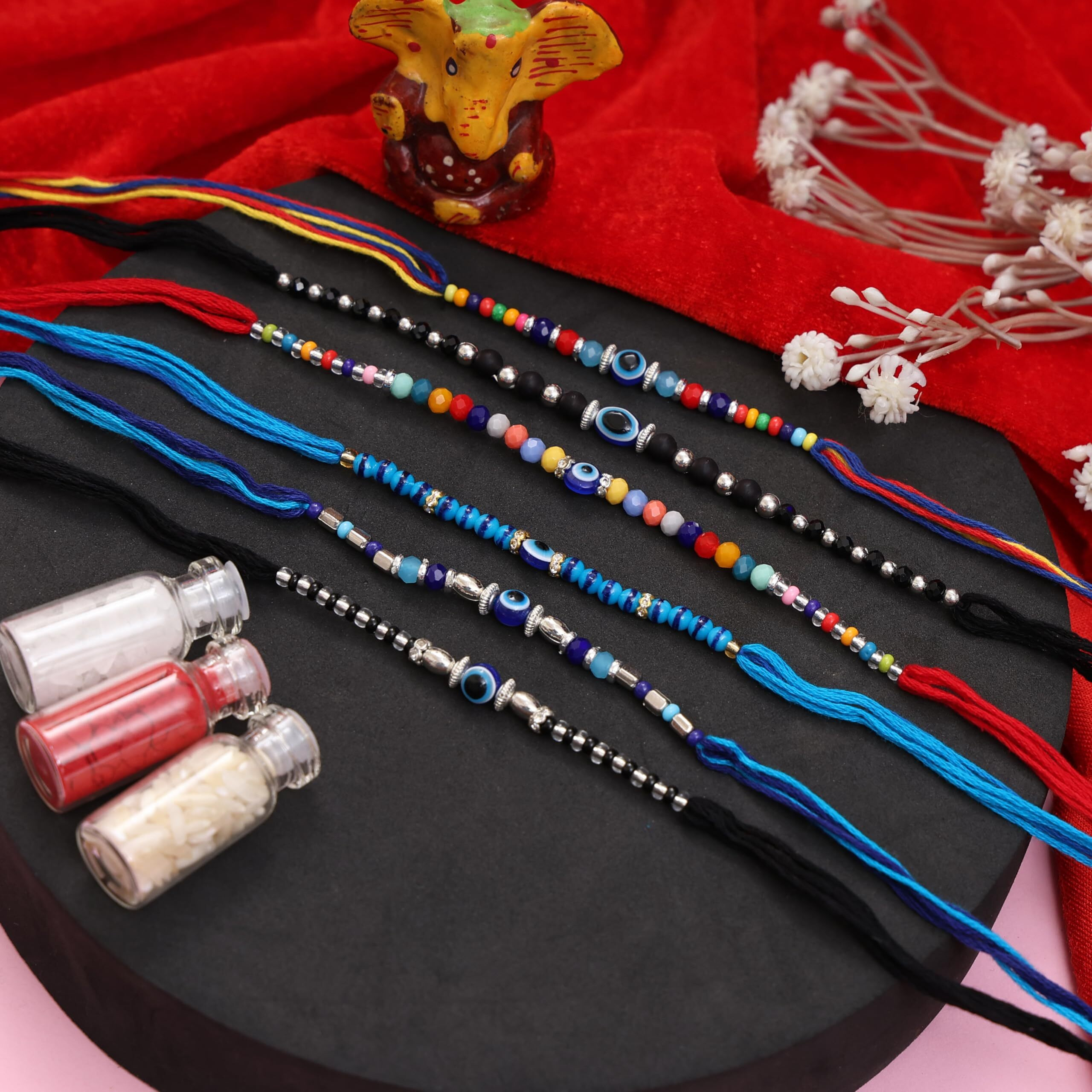 Fashion Frill Mens Rakshabandhan Rakhi For Brother Set Combo Of 6 (Rk345)
