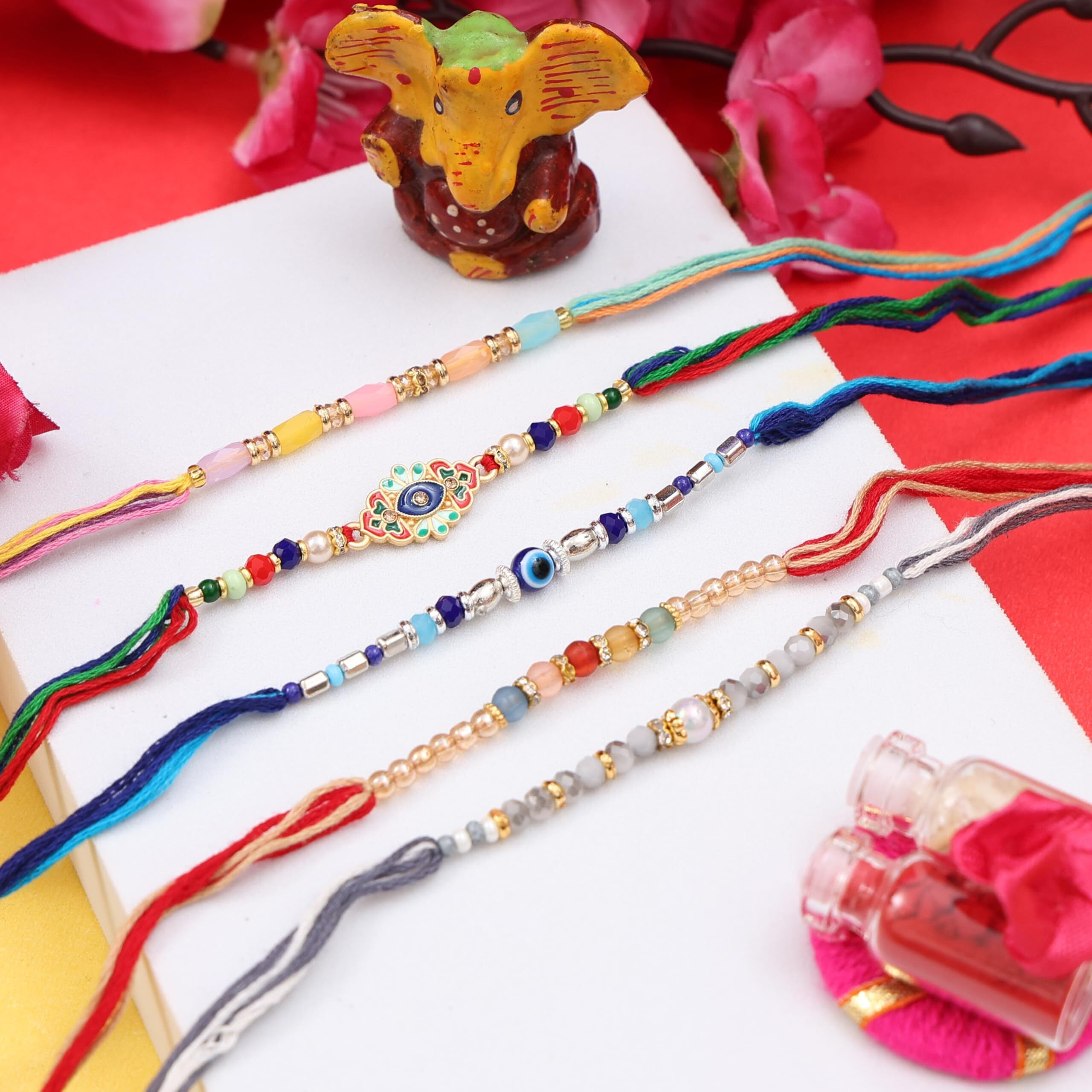 Fashion Frill Mens Rakshabandhan Rakhi For Brother Set Combo Of 5 (Rk226)