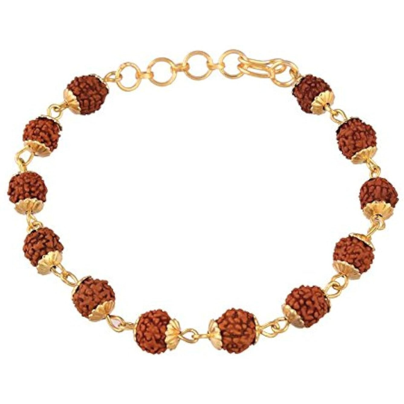 I Jewels Rudraksha Bracelet Rakhi With Roli Chawal & Rakshabandhan Card For Men/Bro/Brother (R280-614) (Style 2)