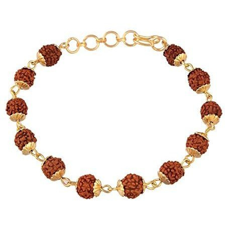 I Jewels Rudraksha Bracelet Rakhi With Roli Chawal & Rakshabandhan Card For Men/Bro/Brother (R280-614) (Style 2)