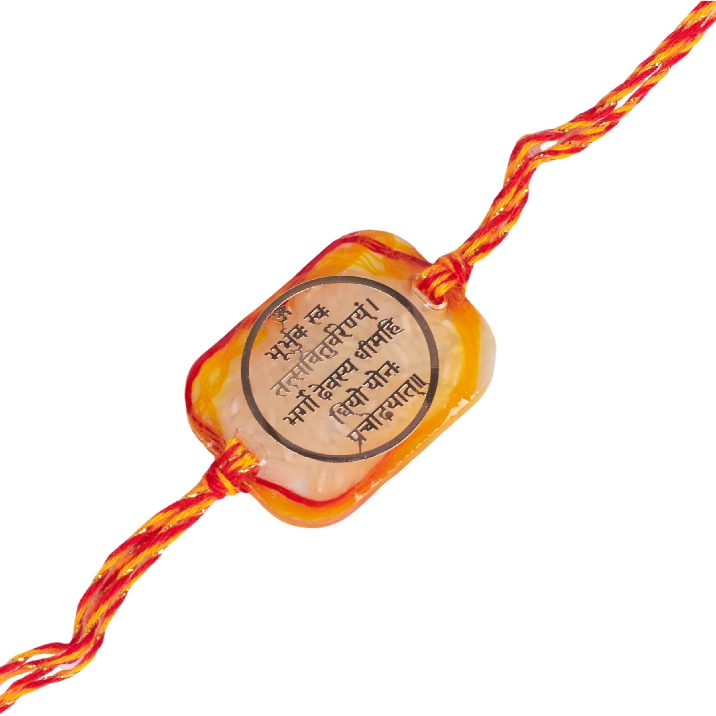 Salty Set Of 1 Shlok Rakhi For Brother | Rakhi Gift Pack For Sister, Bhaiya And Bhabhi | Bracelet For Men, Women | Fancy Jewellery Combo Gifts | Ideal For Gifting Hamper