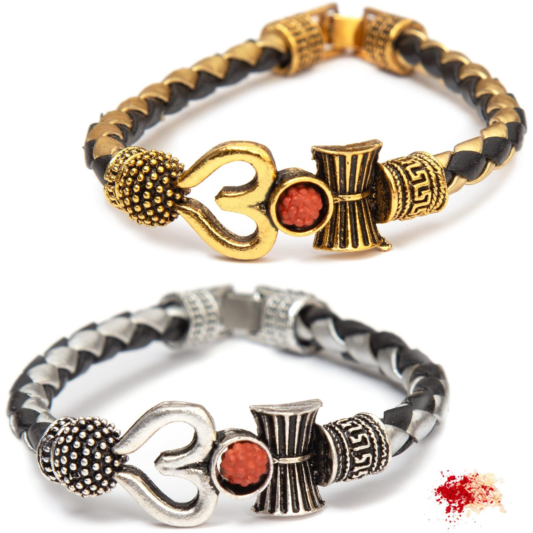 To The Nines Bracelet Rakhi For Brother With Tilak Material - Pack Of 2 Rakhi For Men