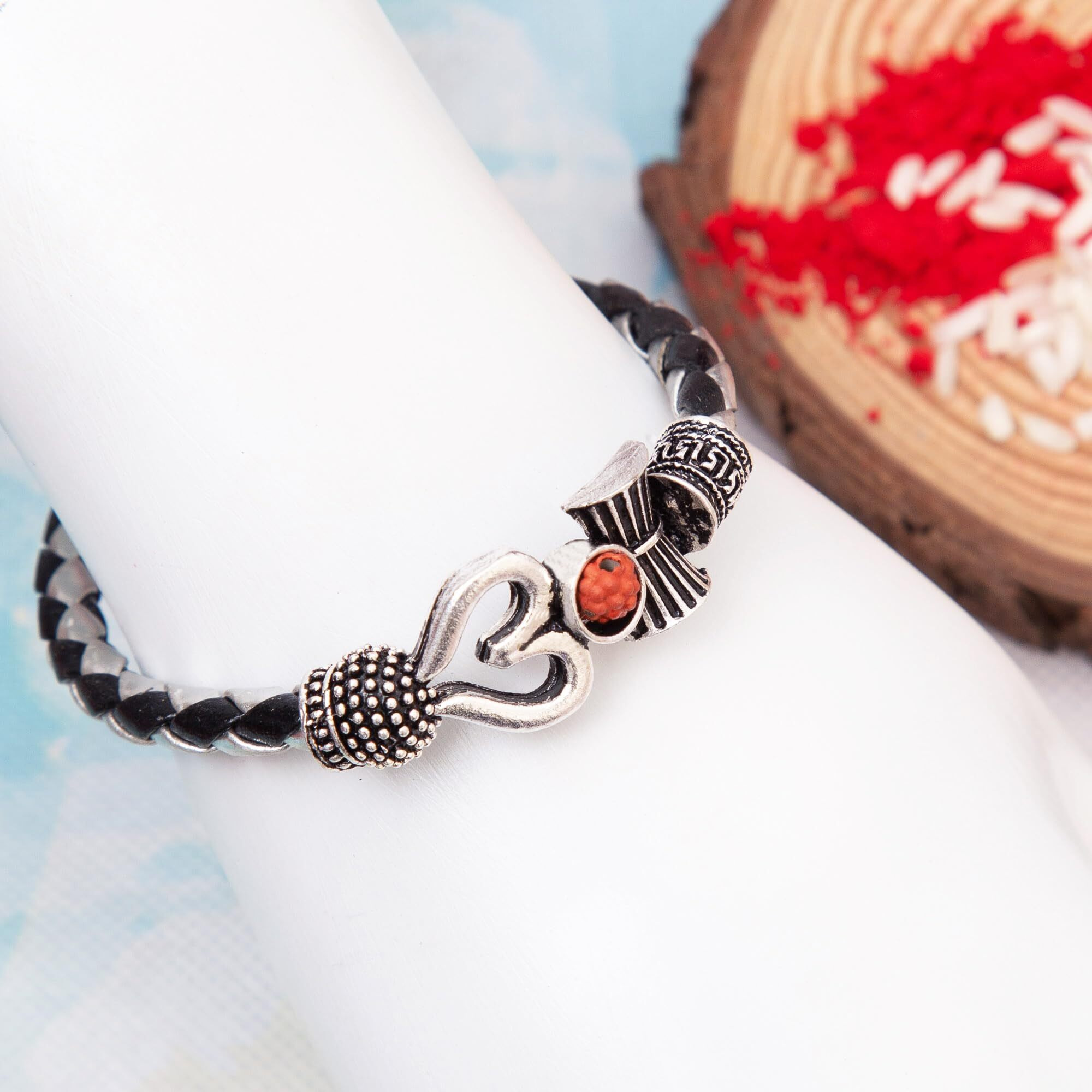 To The Nines Bracelet Rakhi For Brother With Tilak Material - Pack Of 2 Rakhi For Men