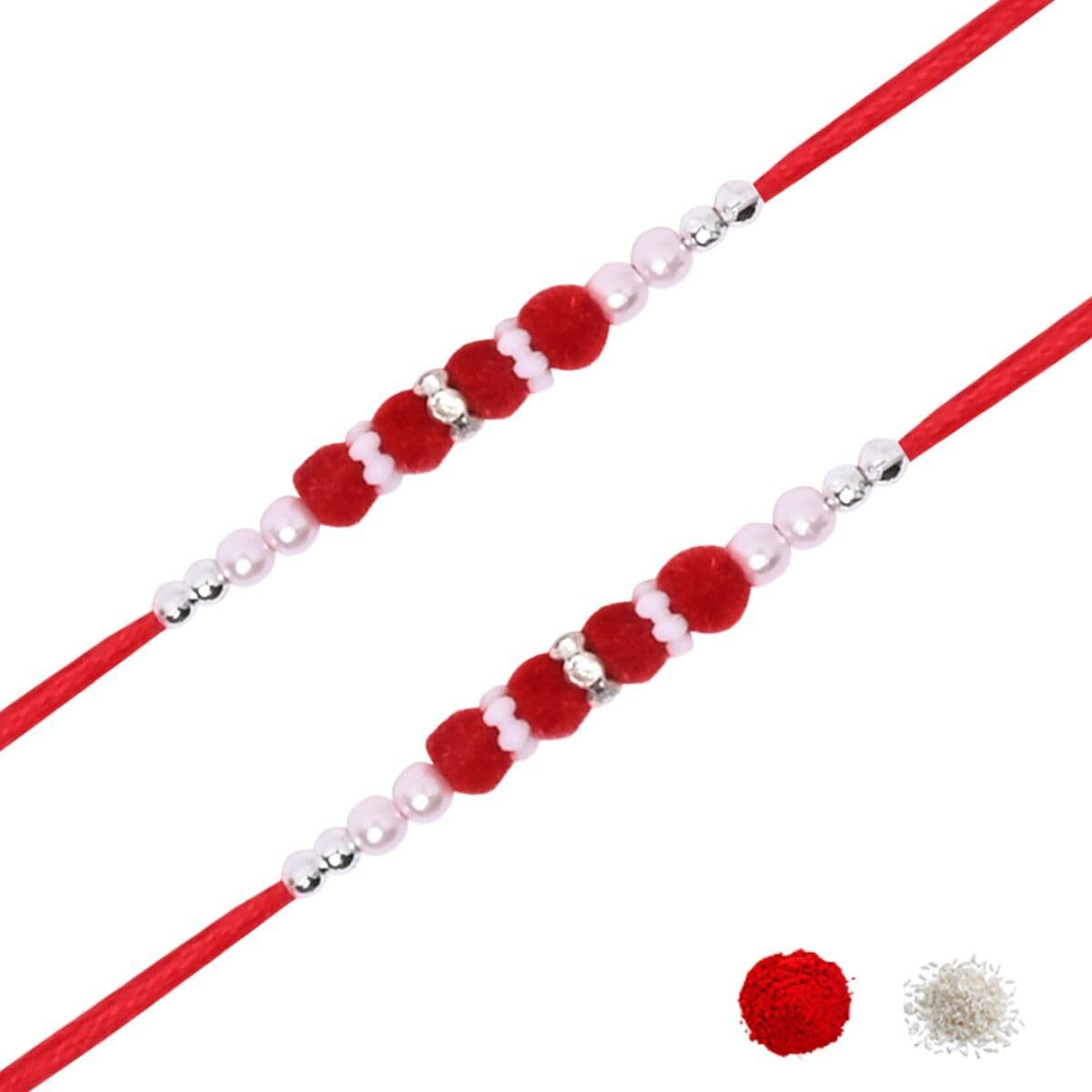 I Jewels Soft Rakhi With Roli Chawal & Rakshabandhan Card For Bro/Brother/Bhai (R359Re-2)