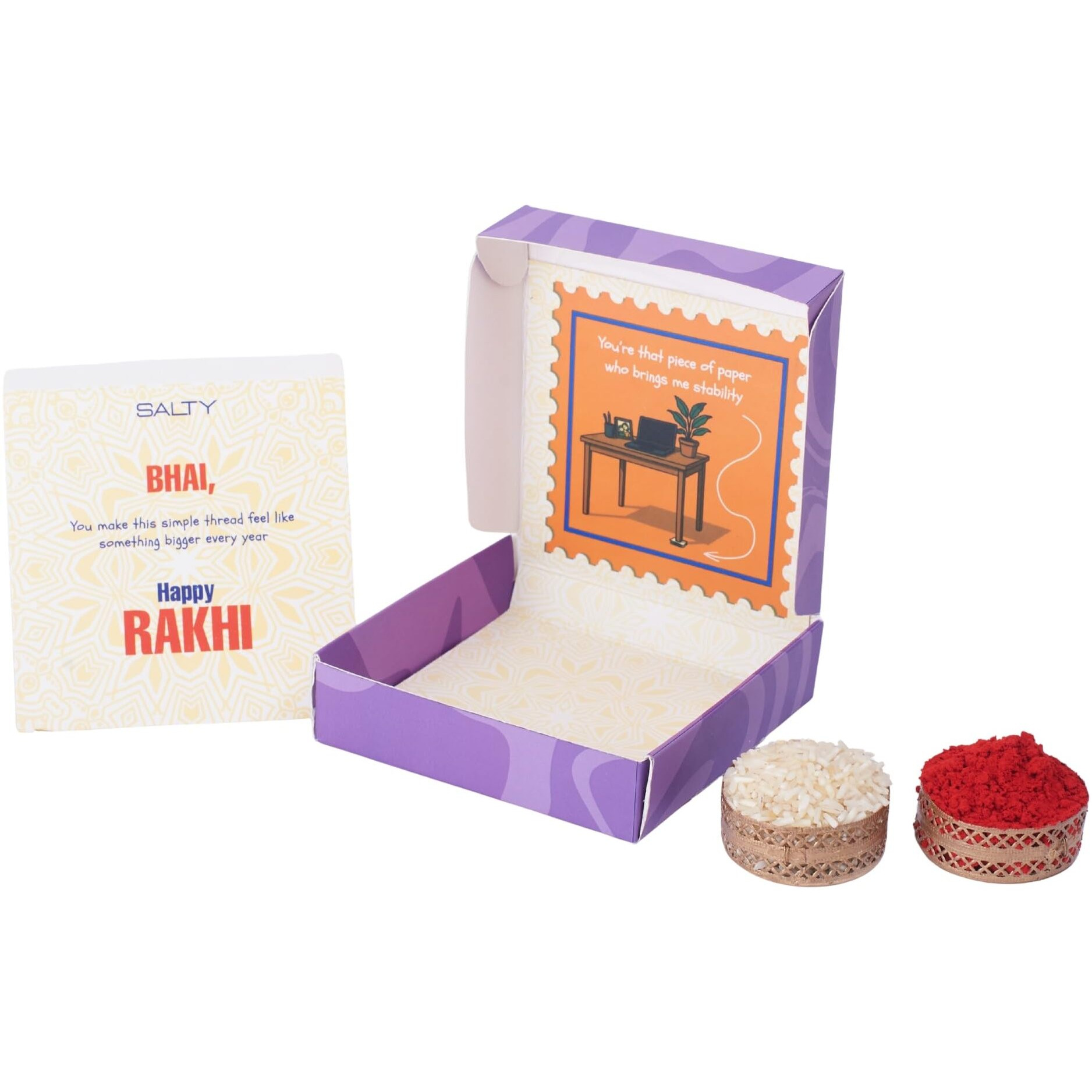 Salty Set Of 1 Tranquil Lotus Pearl Designer Thread Rakhi For Brother | Rakhi Gift Pack For Sister, Bhaiya And Bhabhi | Bracelet For Men, Women | Fancy Jewellery Combo Gifts | Ideal For Gifting Hamper