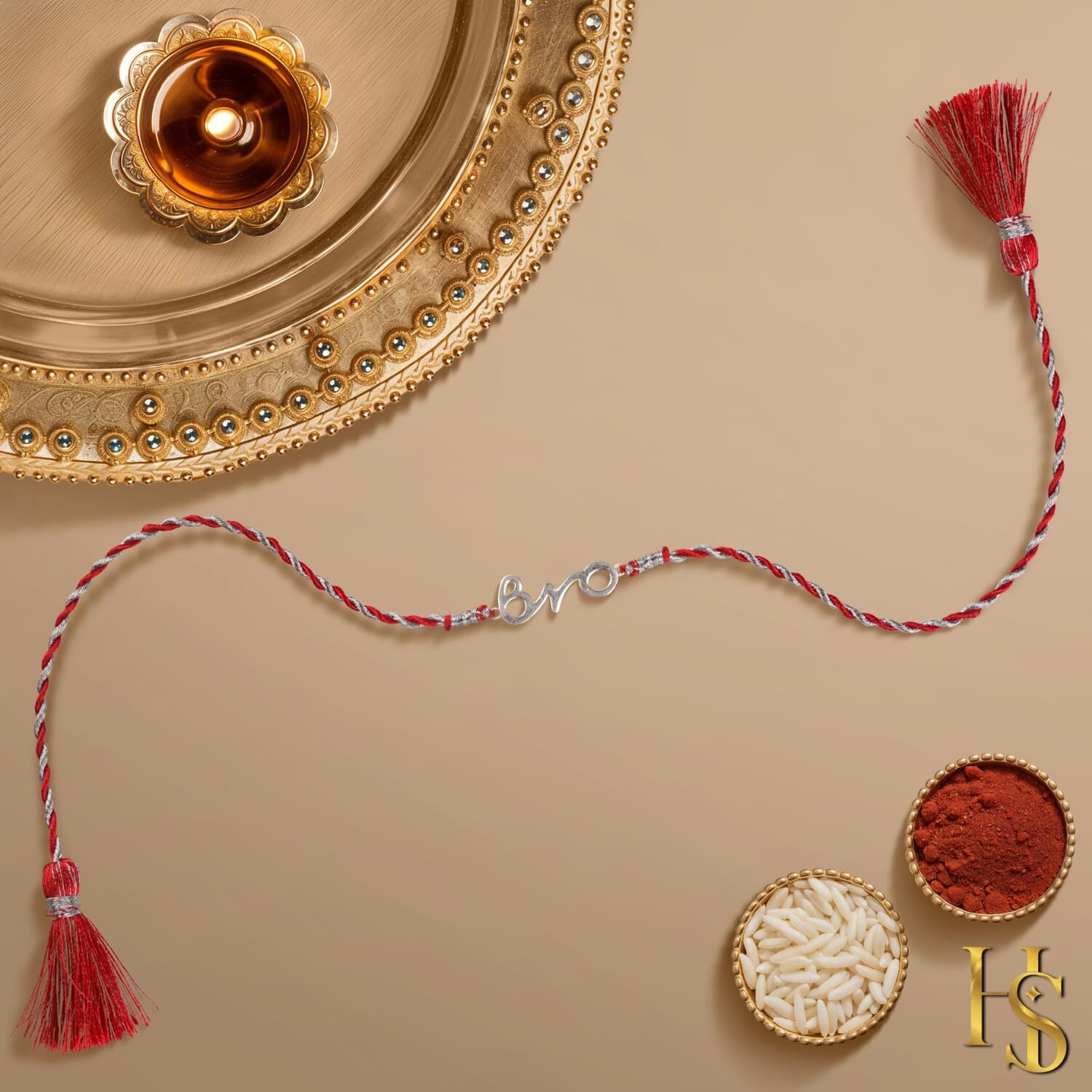 Highspark 925 Silver Bro Rakhi | Stylish Bro Rakhi For Boys & Men | Lovely Gift