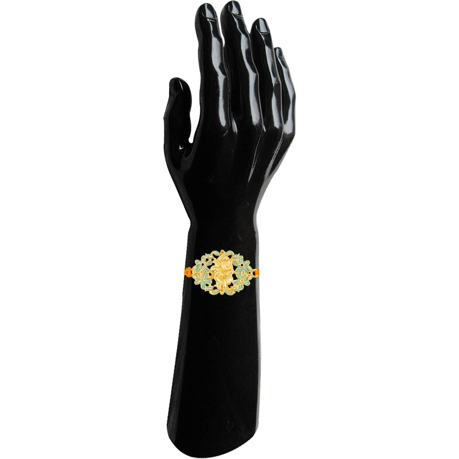 Mahi Multi Strand Bracelet For Men (Green) (Ra1100611G)