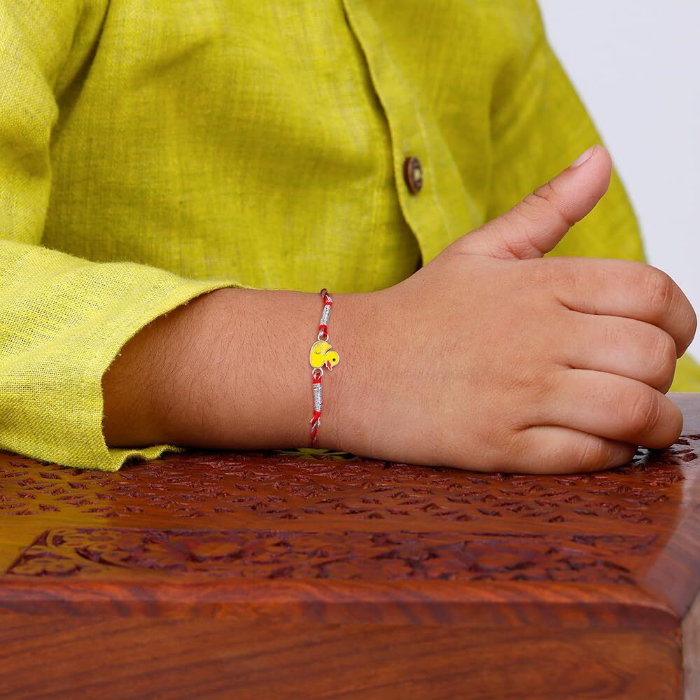 Giva 925 Silver Quack-Tacular Rakhi For Kids| Raksha Bandhan Rakhi For Kids | Gift For Kids | With Certificate Of Authenticity And 925 Stamp
