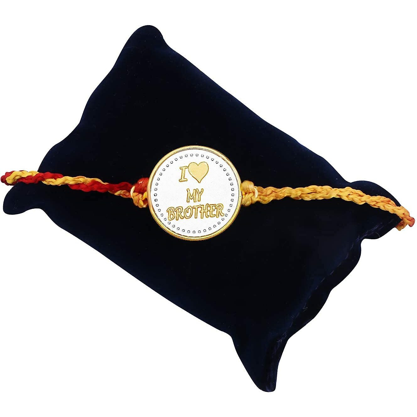 I Juels  Live The Emotions 999 Pure Silver Coin 4 Gram I Love My Brother Inscribed Rakhi For Men/Boys/Kids