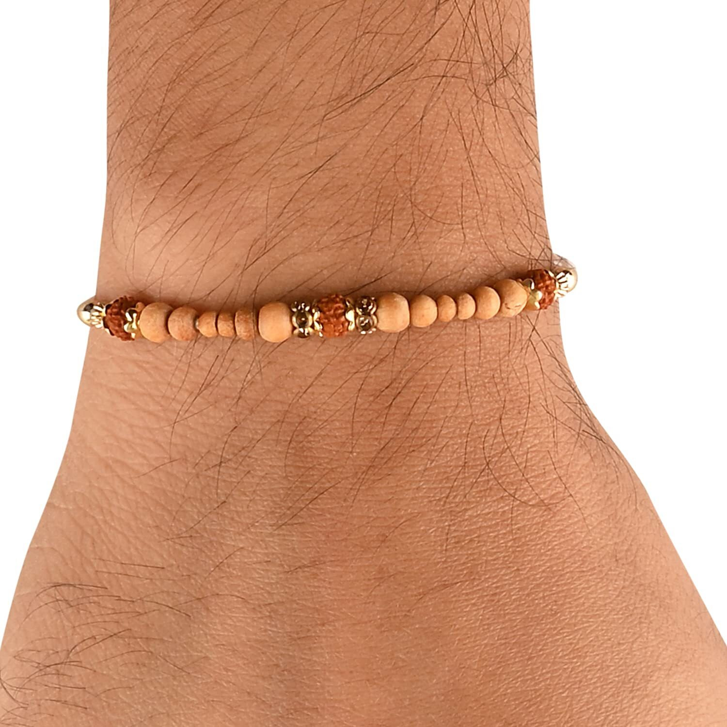 Arendelle Raksha Bandhan Combo Of 4 Rudraksh Rakhi With White Thread For Brother