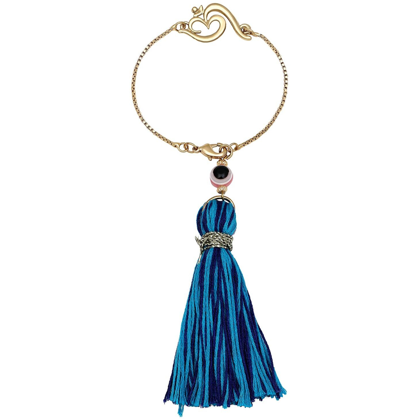 Mahi Gold Plated Evil Eye And Om Lumba Rakhi For Bhabhi (Ral1100724G)