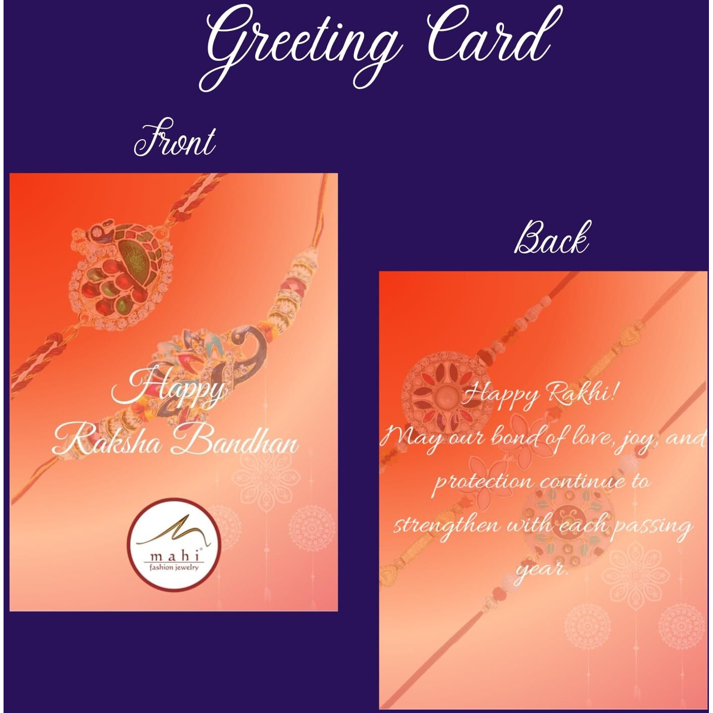 Mahi Combo Of Bal Genesha And Swastik Bhaiya Bhabhi Bhatija Family Rakhi With Rudraksha (Rcolb1105702M)