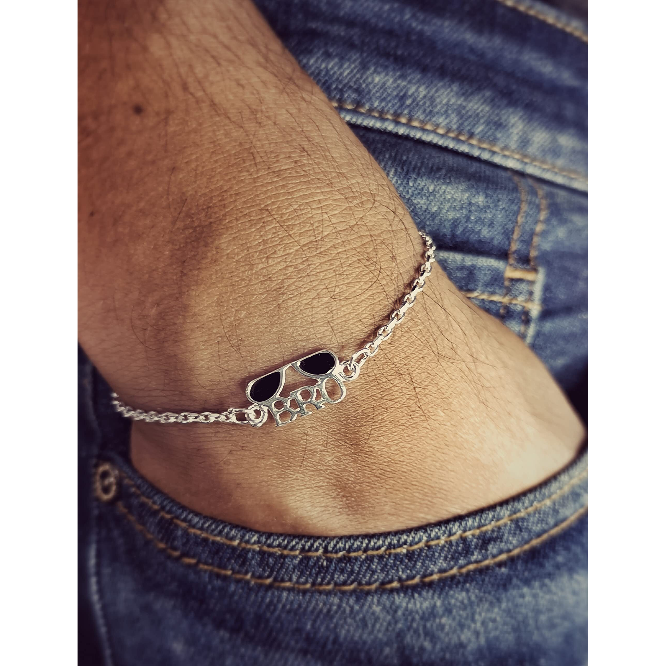 Silver Chest 925 Pure Silver Rakhi For Brother- Adjustable Pure Sterling Silver Bracelet For Men And Boys
