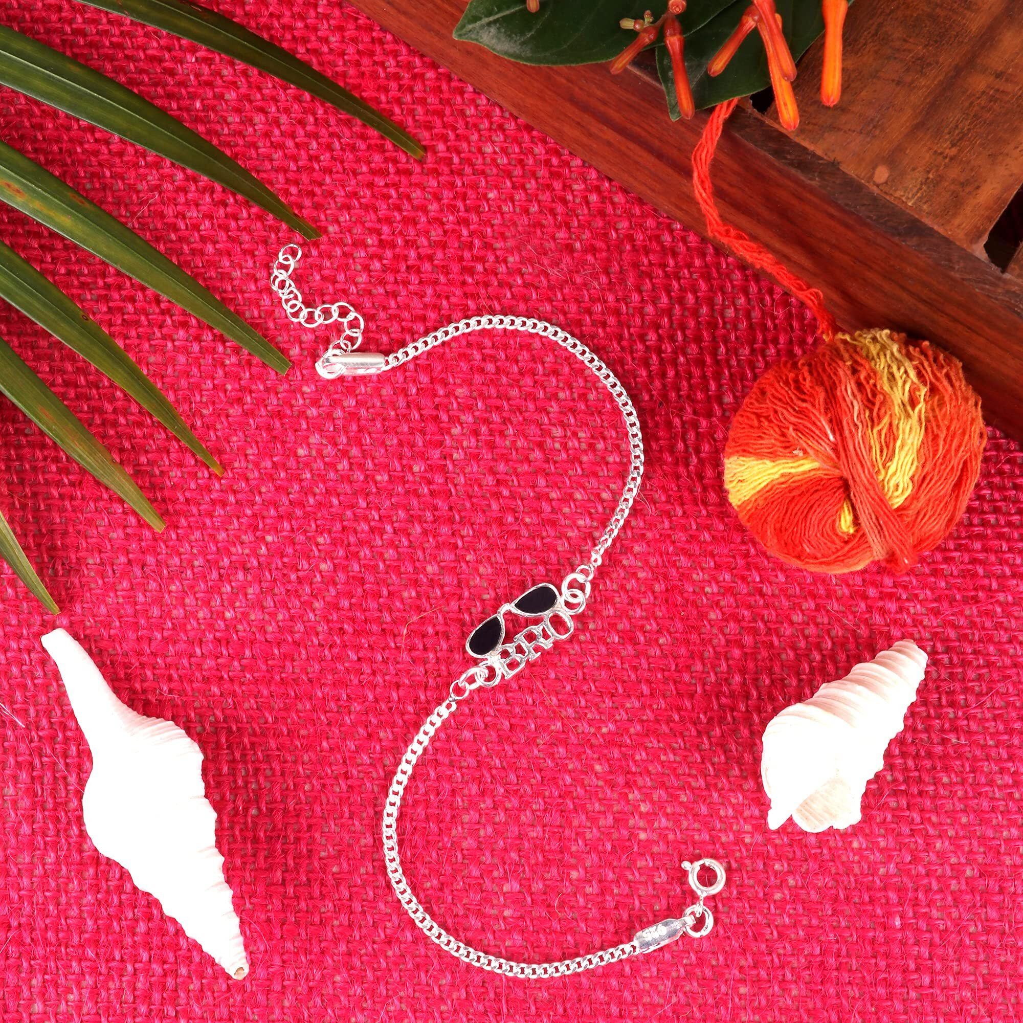 Silver Chest 925 Pure Silver Rakhi For Brother- Adjustable Pure Sterling Silver Bracelet For Men And Boys