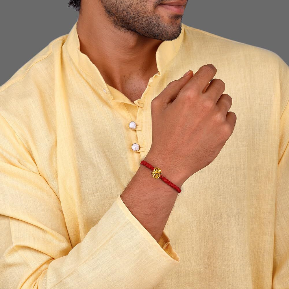 Giva Ganesha Rakhi | Gifts For Men And Boys | With Certificate Of Authenticity And 925 Stamp | 6 Months Warranty*