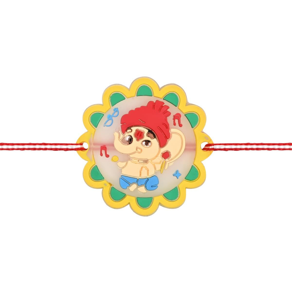 I Jewels Fancy Cartoon Kids Rakhi With Roli Chawal & Rakshabandhan Card For Bro/Brother/Bhai (Style 4)