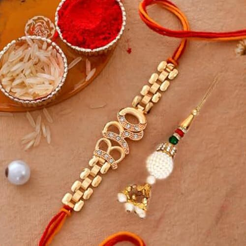 Craftvatika Rakshabandhan Rakhi Set Of 2 Exclusive Bhaiya Bhabhi Rakhi Set Bhabhi Lumba Pair Rakhi Couple Rakhi For Bhaiya Brother Bhai Bhabhi