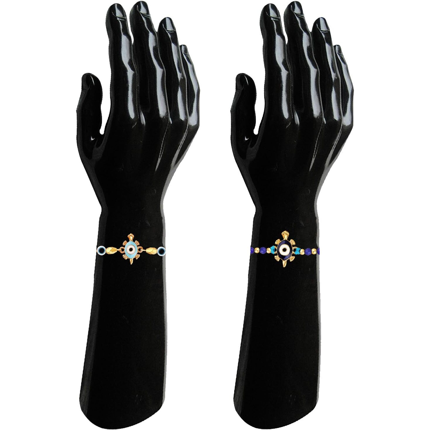 Mahi Combo Of 2 Evil Eye And Tortoise-Shaped Rakhis With Meena Work Enamel For Bhaiya, Brother, Bhai, Bro (Rco1105688G)