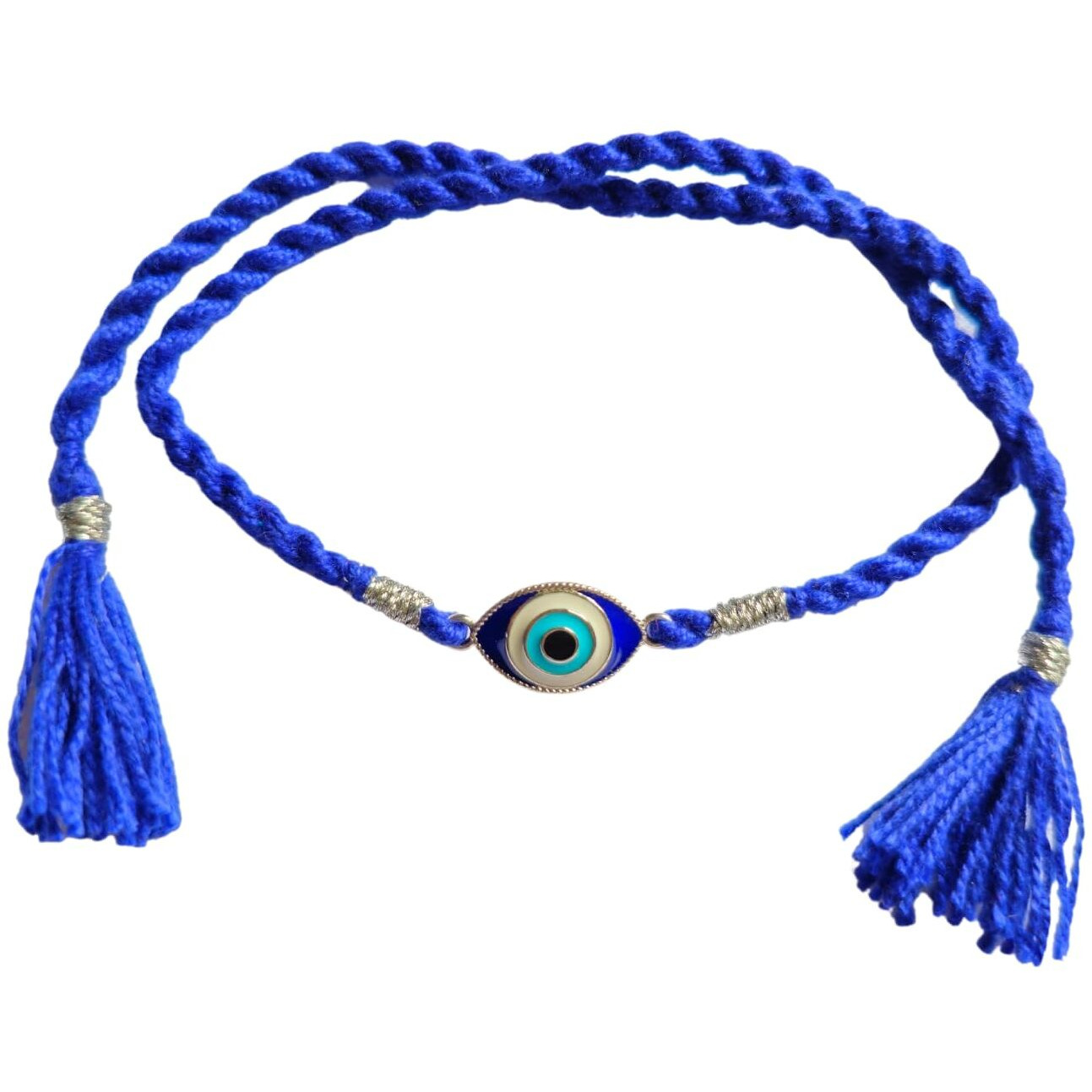 Roovi 925 Silver Evil Eye Rakhi For Brother With Roli Chawal I Rakshabandhan Rakhi Set I Gift For Boys & Men I Certificate Of Authenticity & 925 Stamp