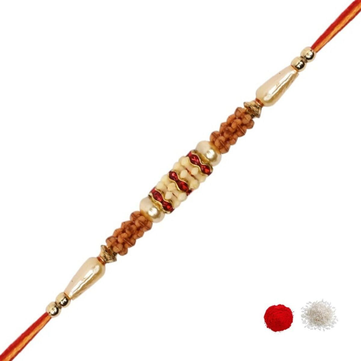 I Jewels Baby Boys Fancy Rakhi With Roli Chawal & Rakshabandhan Card For Bro/Brother/Bhai (R214M)