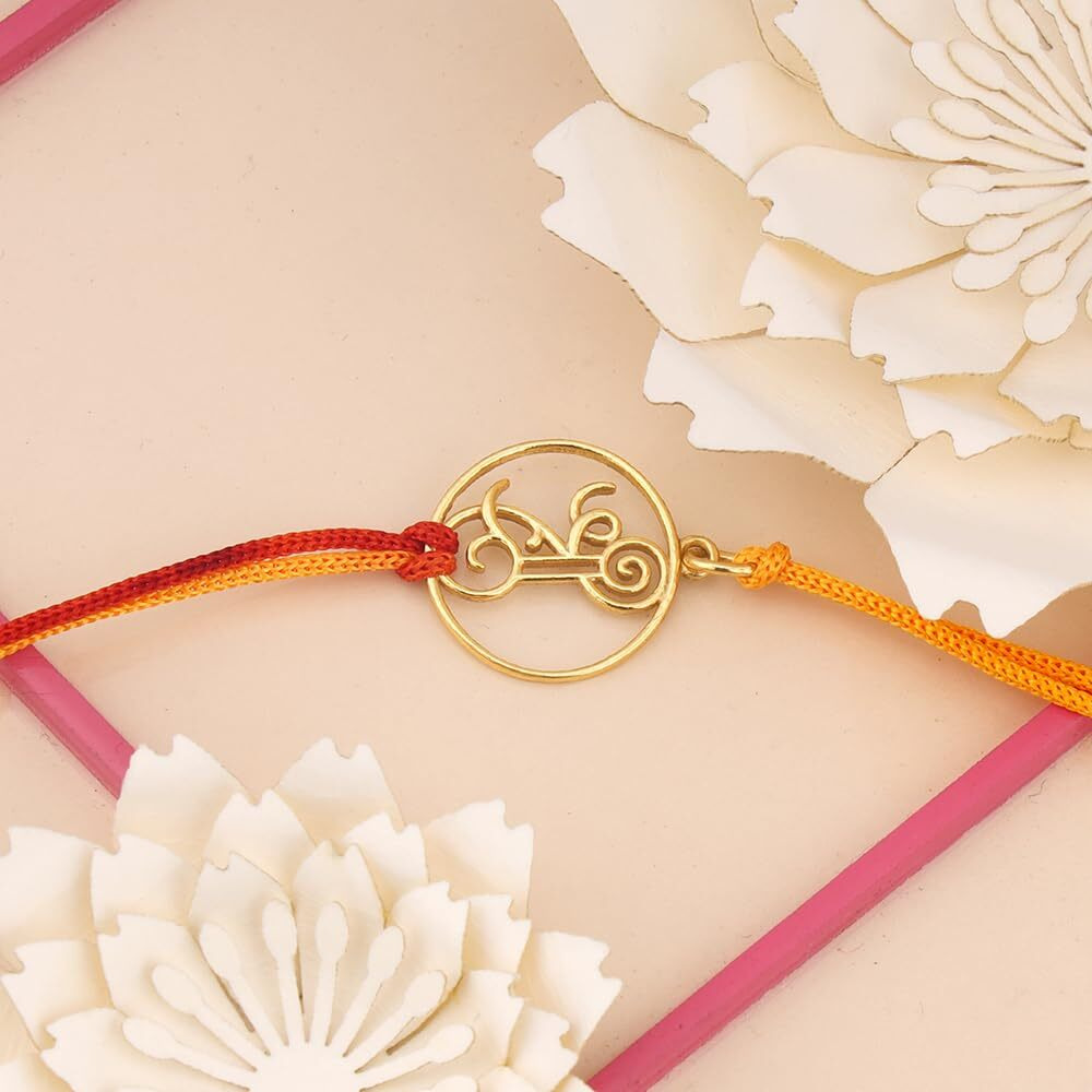 Giva 925 Silver Shri In Hindi Rakhi | Gifts For Men And Boys | Quirky Rakshabandhan Rakhi For Brother | Silver Rakhi For Boys & Men With Certificate Of Authenticity And 925 Stamp
