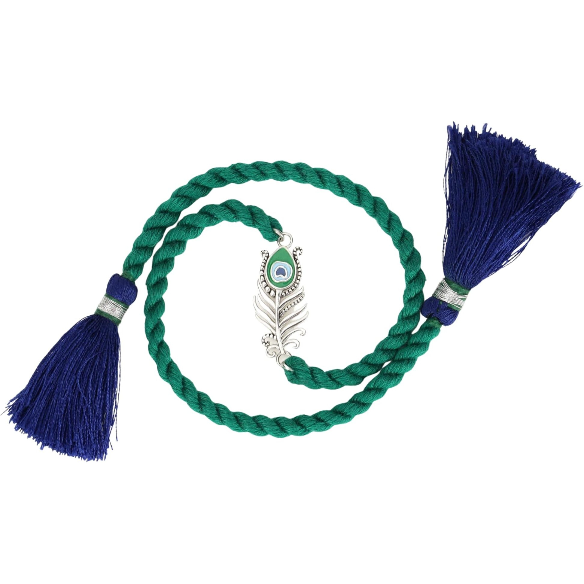 Zavya 925 Sterling Silver Cubic Zirconia Oxidised Plated Peacock Silver Rakhi | Rakhi For Brother-Happy Rakshabandhan | With Certificate Of Authenticity And 925 Hallmark | Gift For Brother