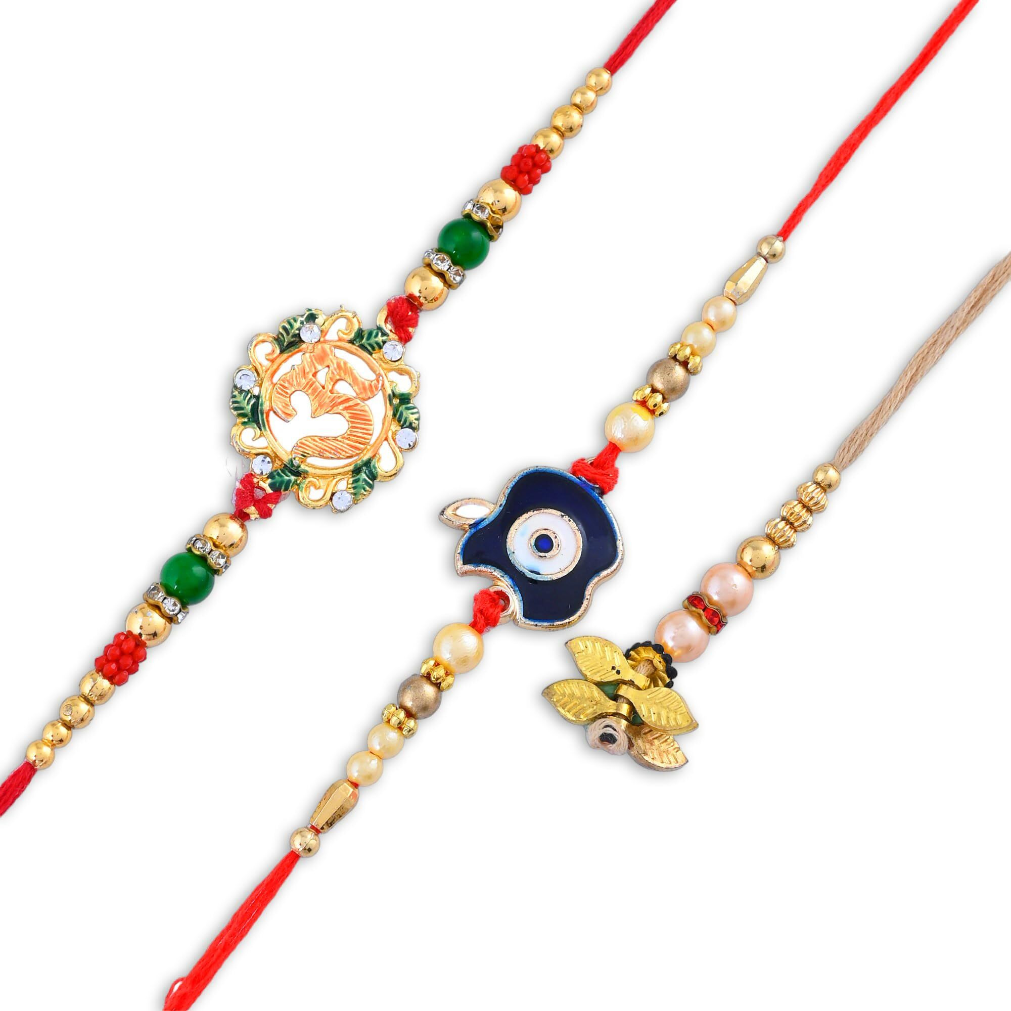 Rakhi Gift Combo For Brother Best Gift For Bhaiya Bhabhi Ram Lala Idol Murti Chawal + Free Rakhi Card-Rram45