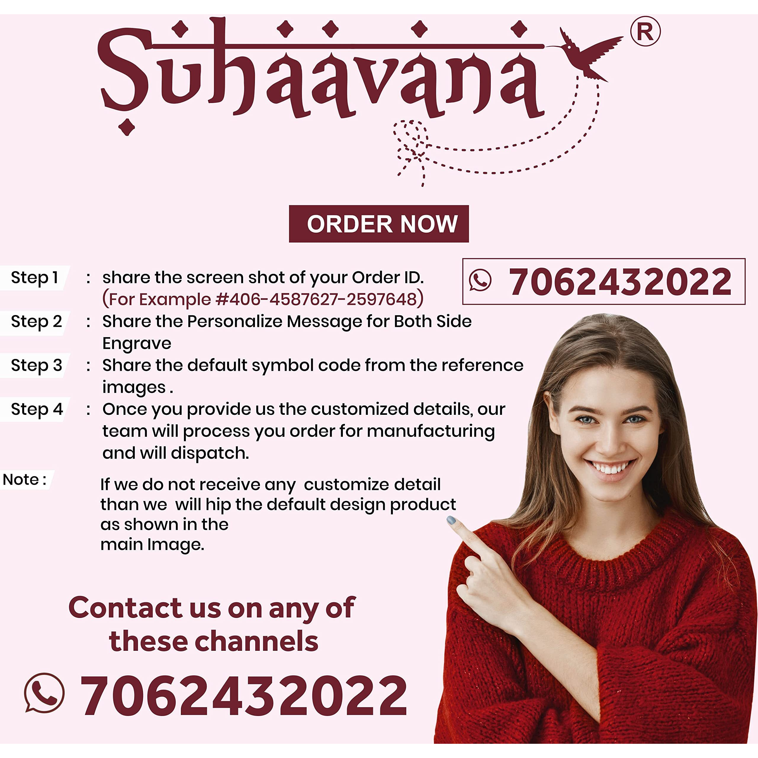 Suhaavana Customized Metal Name Rakhi For Brother Personalized And Stylish Name Rakhi For Rakshabandhan | Rakhi For Brother, Bhaiya, Bhai With Evil Eye Rakhi Greeting Card (Single Line)