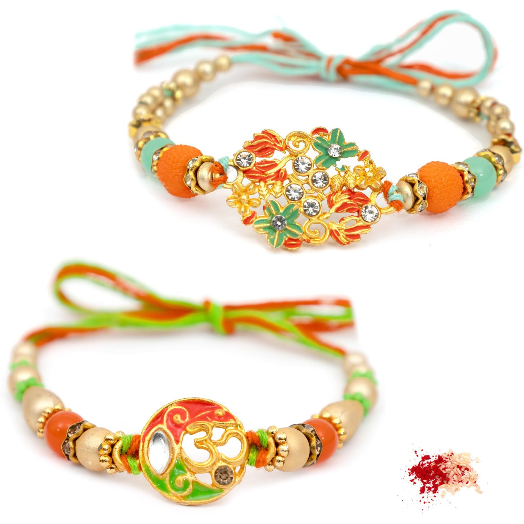To The Nines Rakhi For Brother With Tilak Material And Greeting Card - Pack Of 2 Rakhi