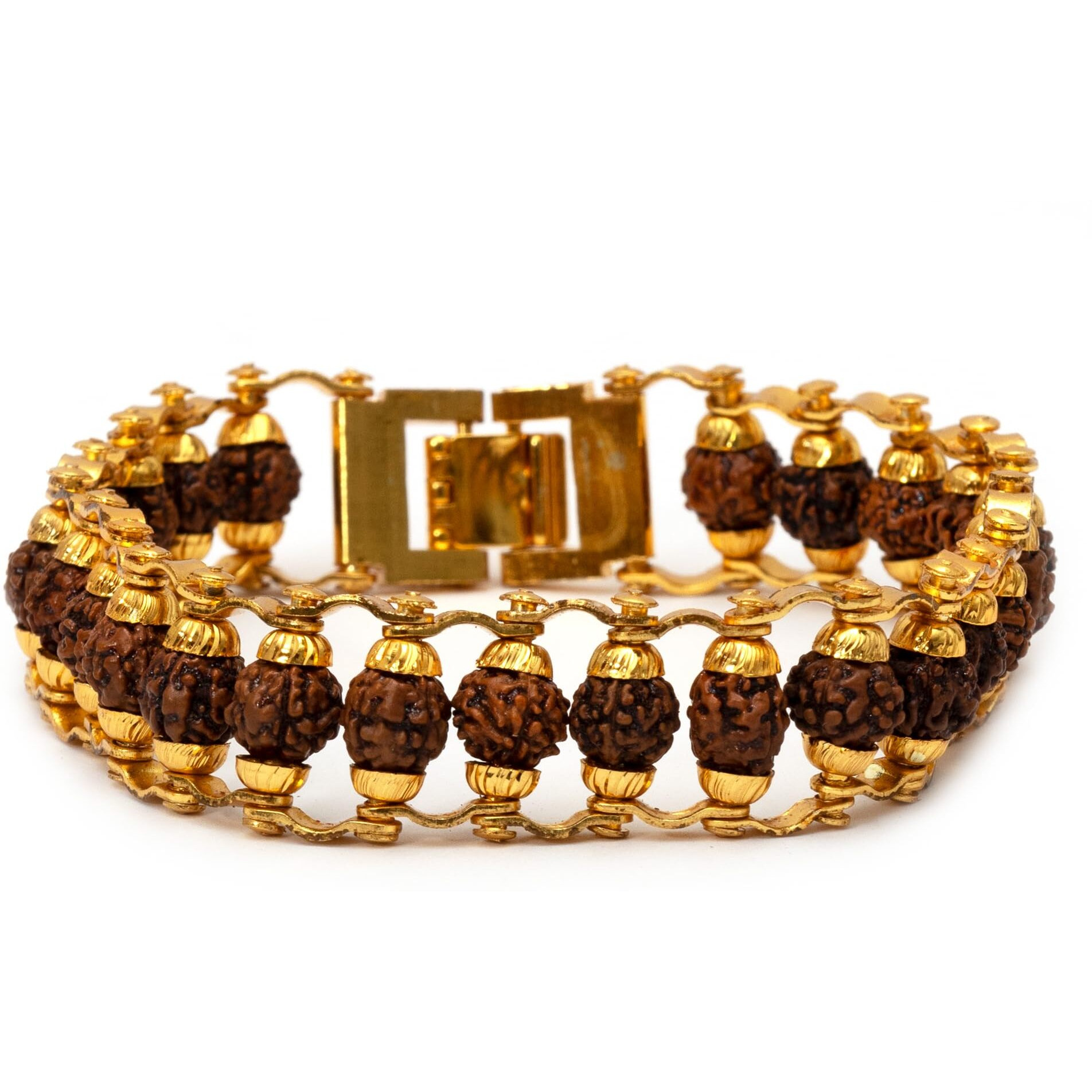 To The Nines Mens Rudraksha Bracelet Rakhi For Brother With Tilak Material & Greeting Card