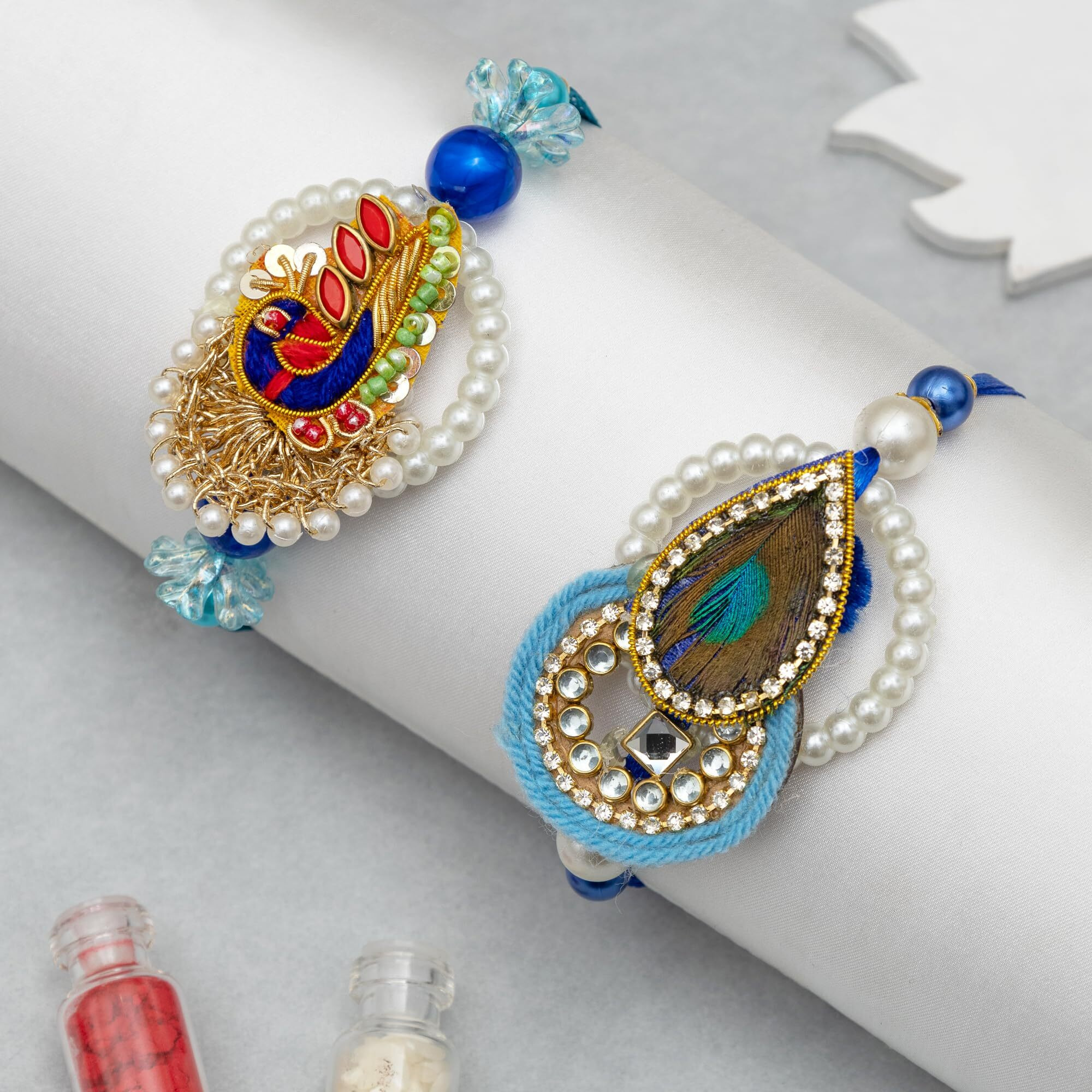 To The Nines Rakhi For Brother With Tilak Material & Greeting Card - Pack Of 2 Rakhi