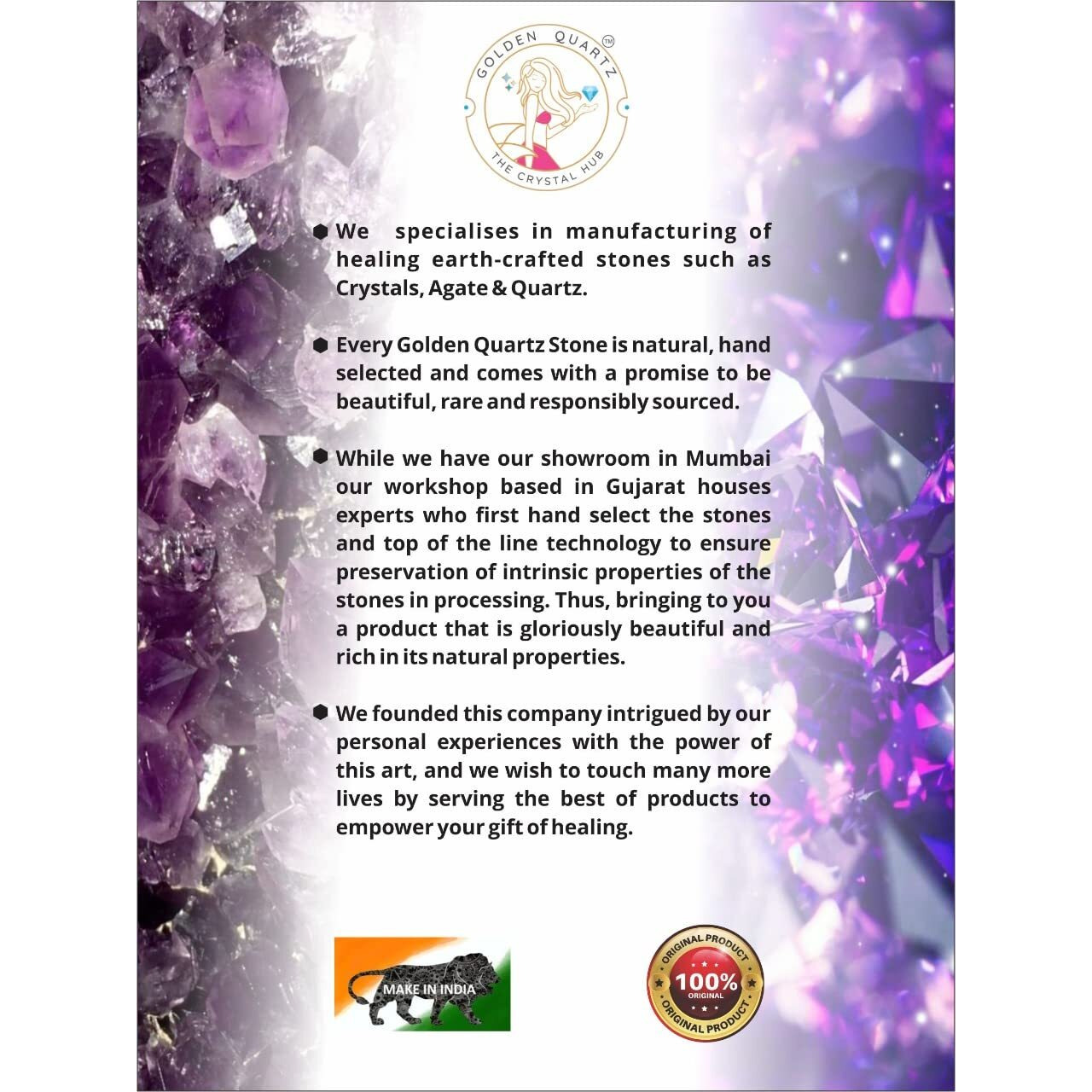 Golden Quartz - The Crystal Hub - Pink Agate Rakhi For Brother With Natural Agate Slice