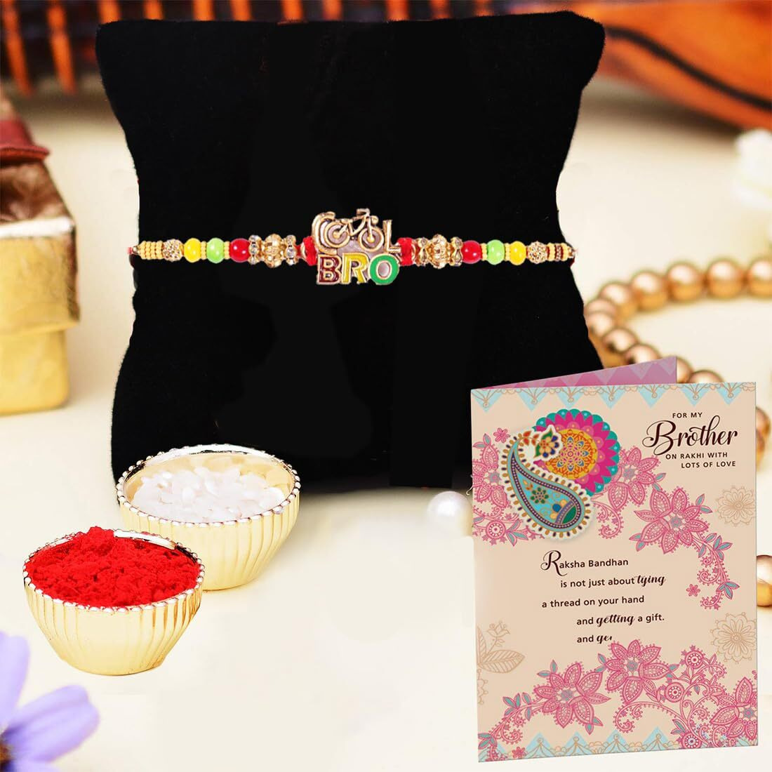 Archies Rakhi Collection For Rakshabandhan | Rakhi For Brother | Rakhi For Bhaiya And Bhabhi | Rakhi Combo Gift Hamper (Rakhi Combo -224)