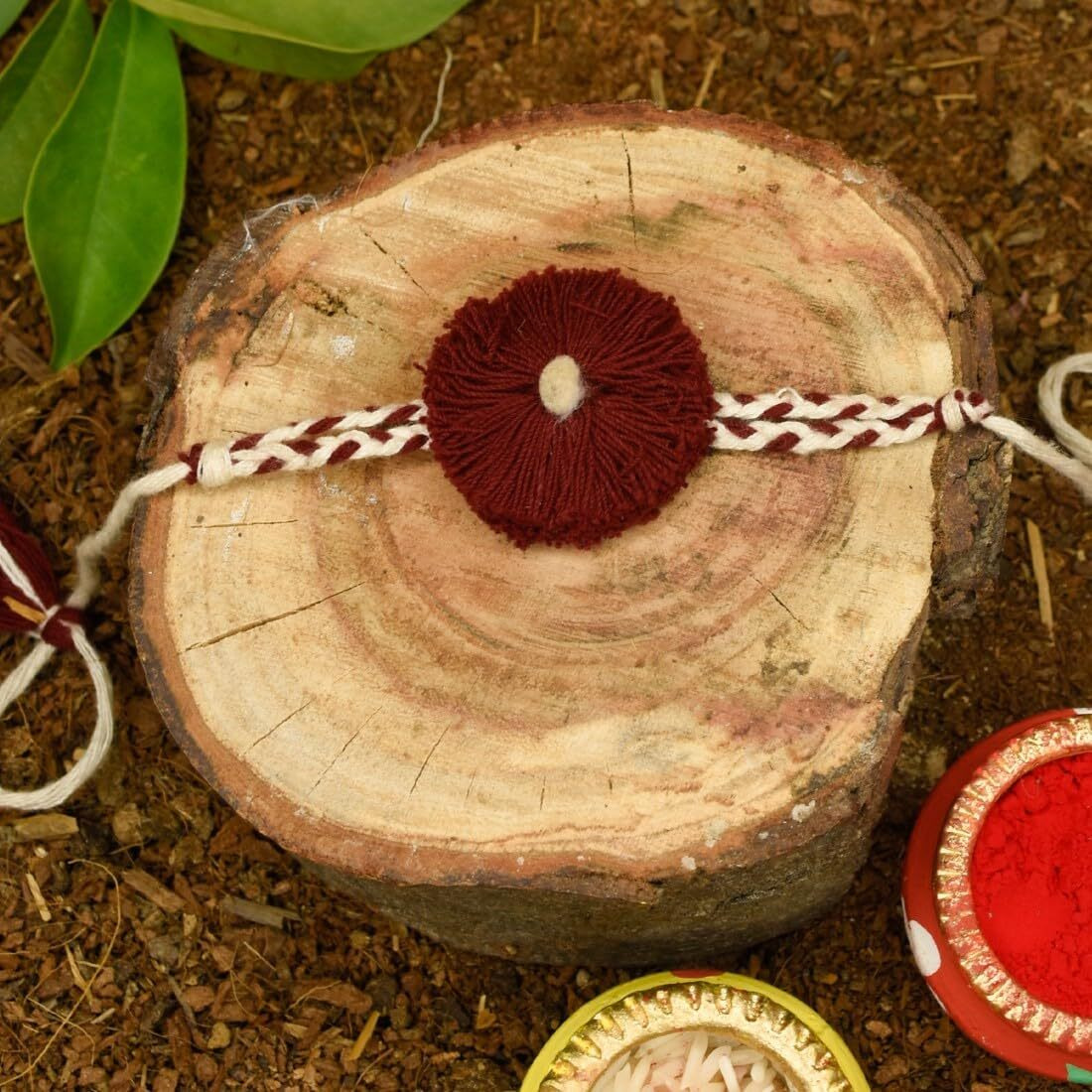 Seedrakhi Eco-Friendly Black And Yellow Rakhi Set Of 3 Cotton Embroidery Thread Raksha Bandhan Box For Brother,Type Of Seeds Cotton,Guar,Cucumber,Pea With Chulai Border