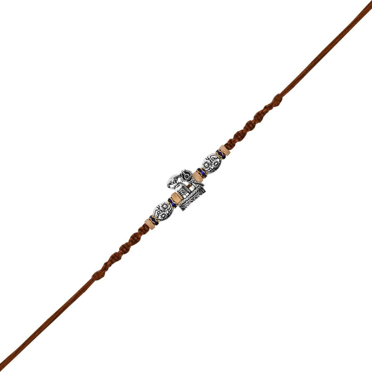I Jewels Lord Shiva Rakhi Rakhi With Roli Chawal & Rakshabandhan Card For Men/Bro/Brother (R251Br)