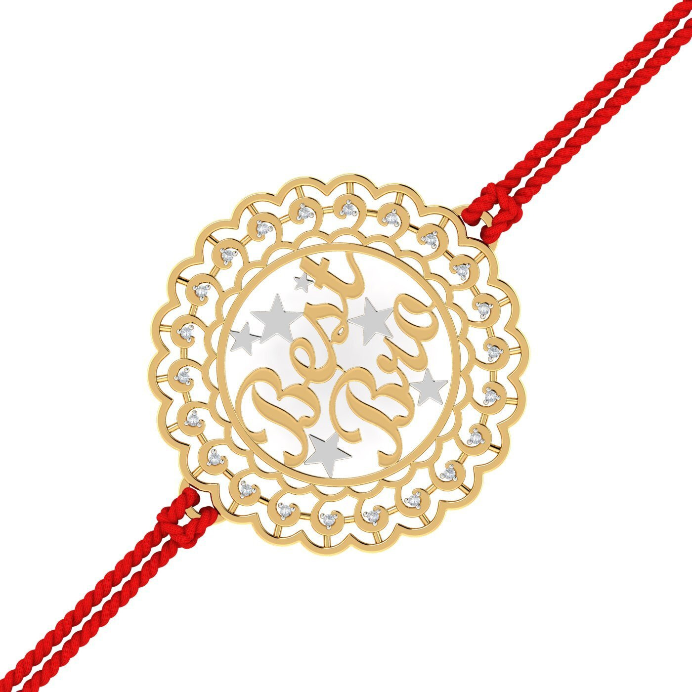 Kuberbox 18K Best Bro Gold Rakhi For Brother