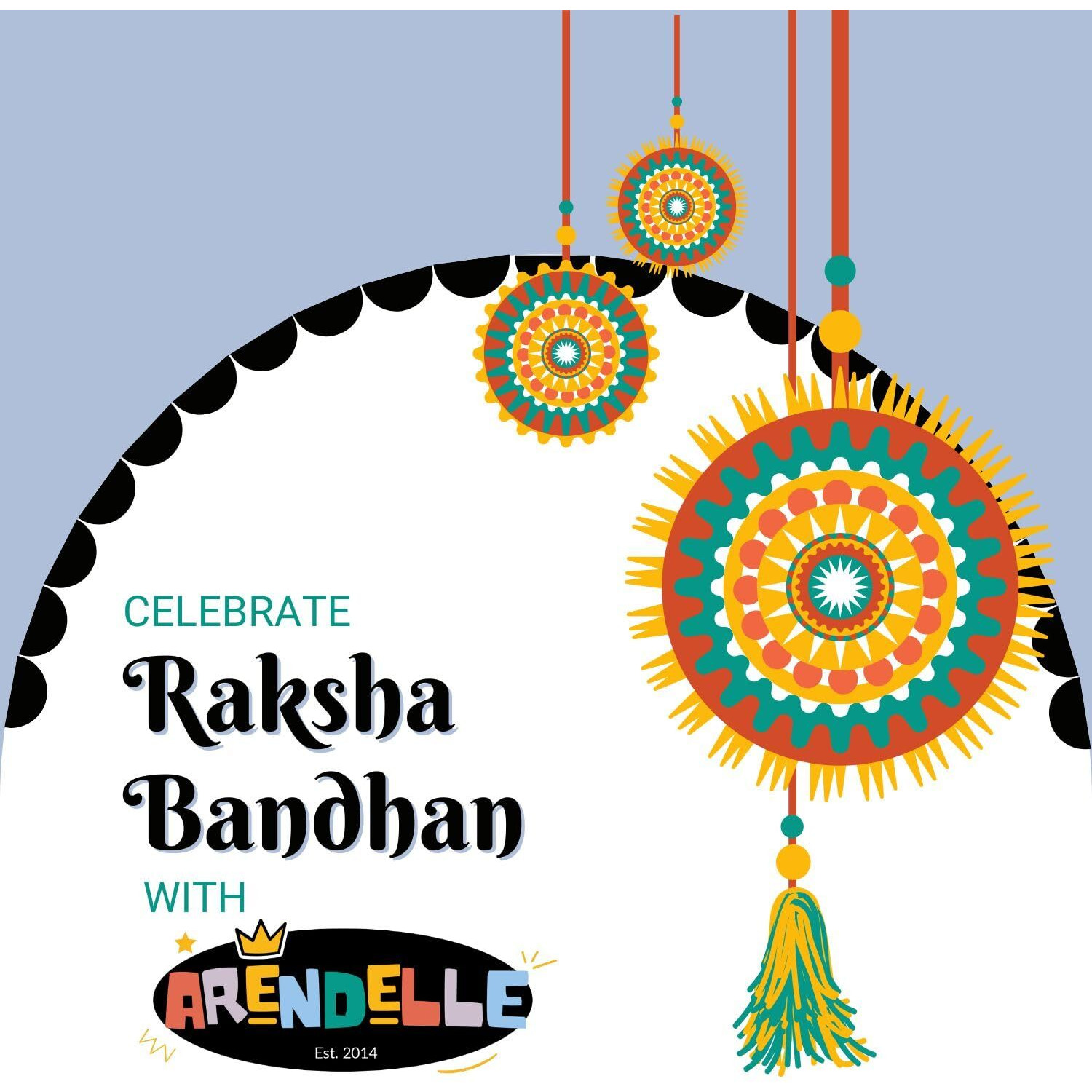 Accessorisingg Combo Of 5 Gold Plated Designer Rakhi's For Brother | Rakshabandhan 2021 [Rac065]