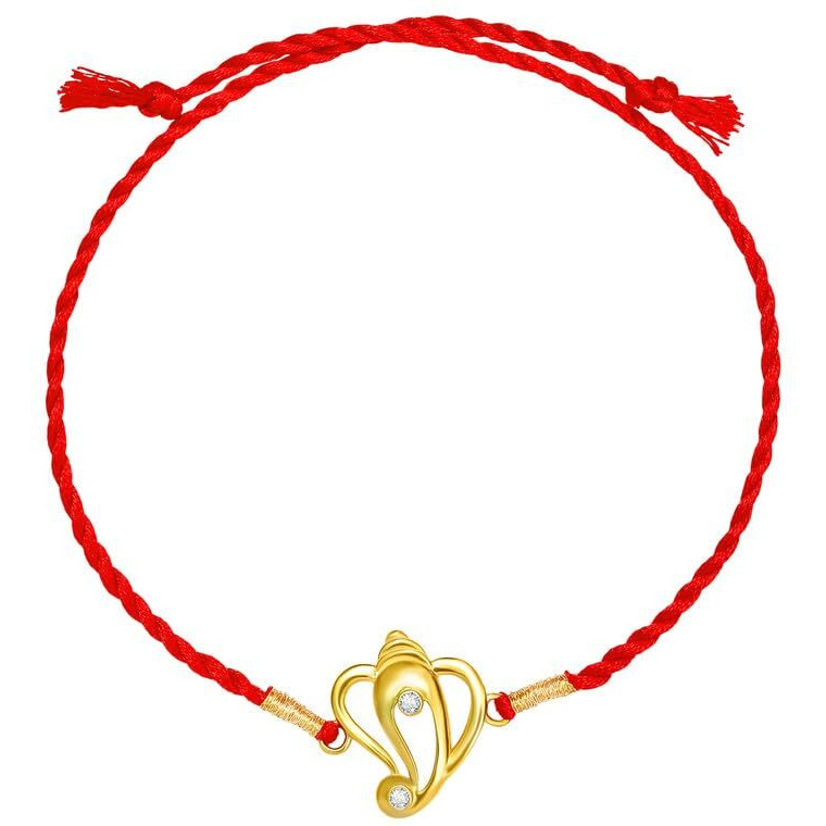 Zavya 925 Sterling Silver Ganesh Cubic Zirconia Gold Plating Silver Rakhi | Rakhi For Brother- Rakshabandhan | Gift For Men & Boys |With Certificate Of Authenticity And 925 Hallmark | Gift For Brother