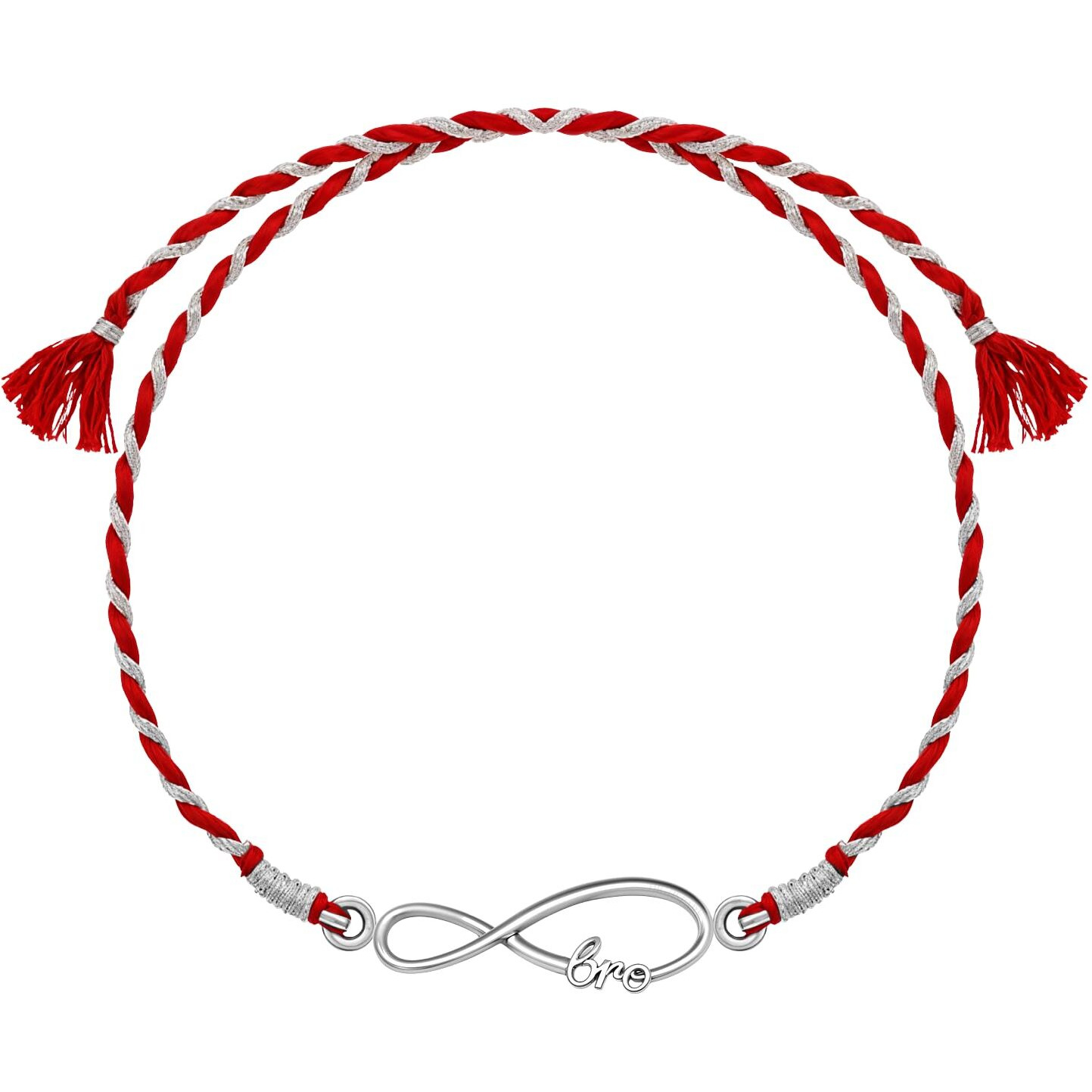 Highspark 925 Silver Infinity Bro Rakhi | 92.5 Sterling Silver & Stunning Shine | Stylish Rakhi Gift For Men & Boys - Charm 1