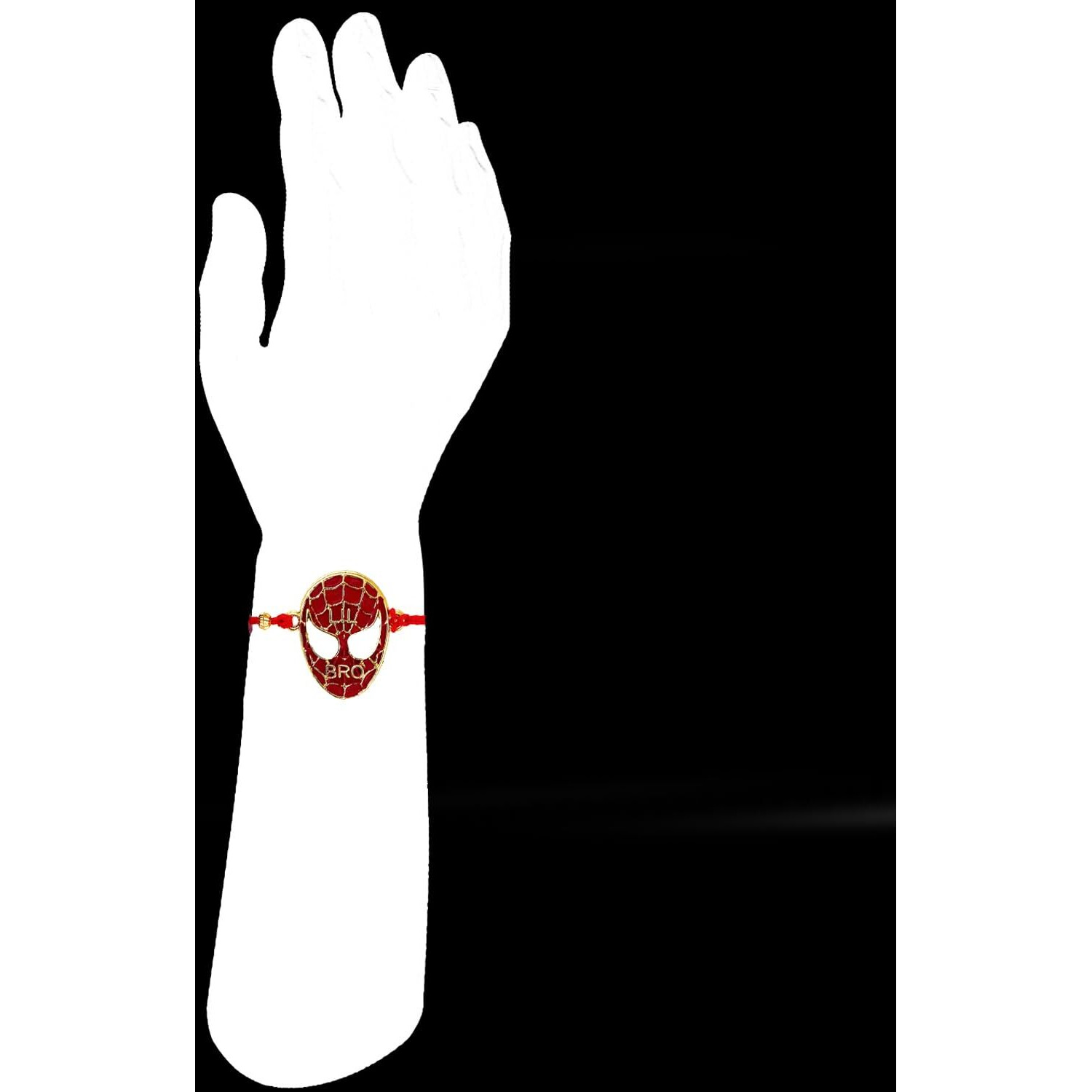 Mahi Red Meenakari Work Super Hero Rakshabandhan Rakhi For Super Brother, Bhatija, Boy, Kids (Ra1100737G)