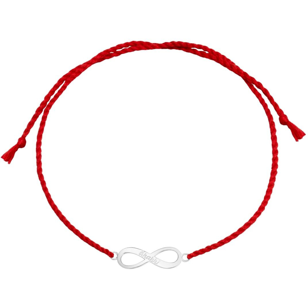 Zavya 925 Sterling Silver Bhabhi Minimal Rhodium Plating Silver Rakhi | Rakshabandhan Gift For Bhabhi- Lumba Rakhi | With Certificate Of Authenticity And 925 Hallmark | Gift For Sister