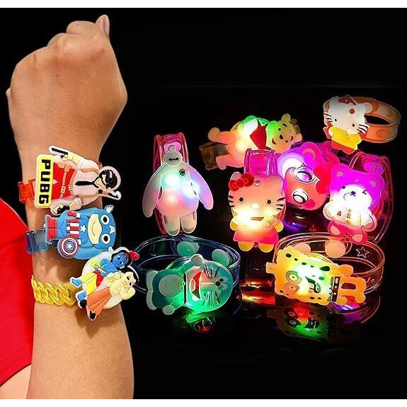 Tied Ribbons Kids Rakhi For Boys Girls - Pack Of 3 Led Rakhi For For Kids Brother Cartoon Rakhi With Card And Roli Chawal (Multicolor)