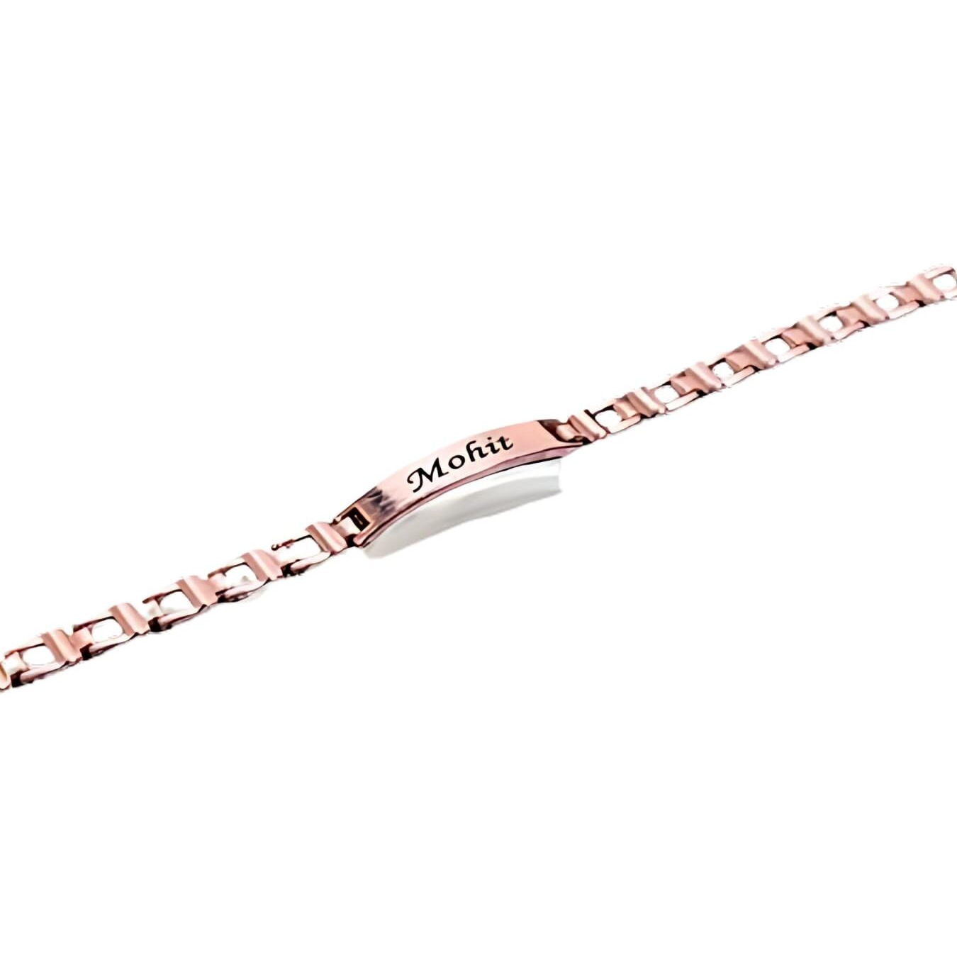 Thebaegift Personalized Braclet Rakhii With Name | With Name Customization | Rakhi For Brothers | Best Raksha Bandhan Gift | Customized Rakhi For Bhaiyya (Rose Gold)