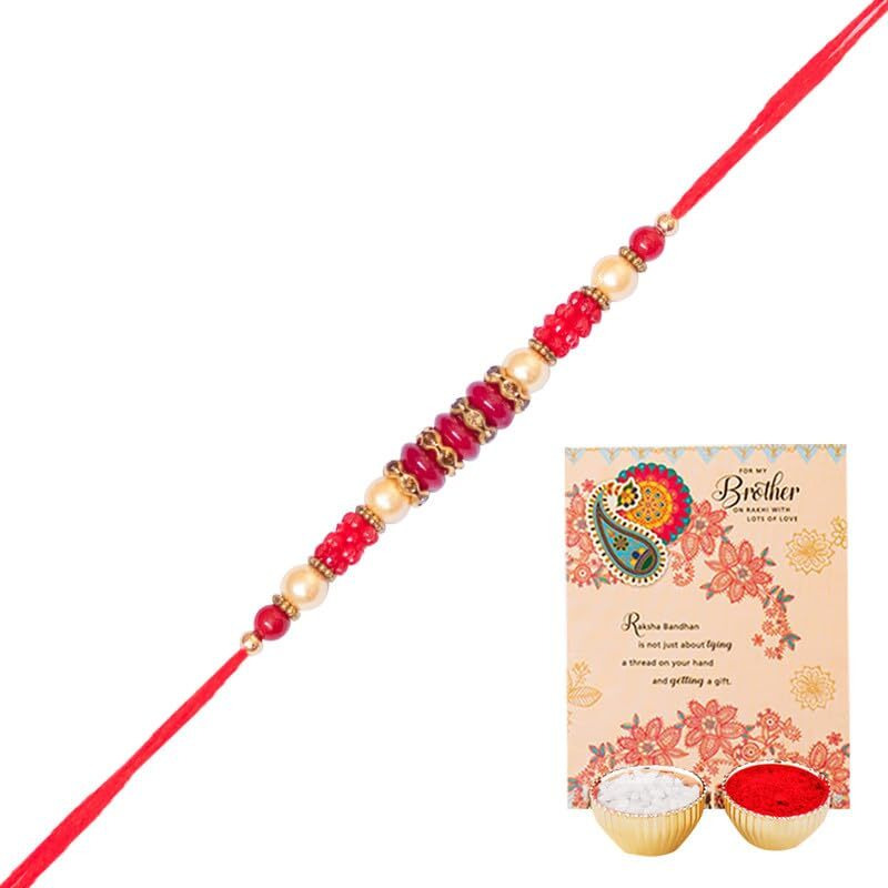 Archies Rakhi Collection For Rakshabandhan | Rakhi For Brother | Rakhi For Bhaiya And Bhabhi | Rakhi Combo Gift Hamper (Brother-Traditional Style Rakhi Combo)