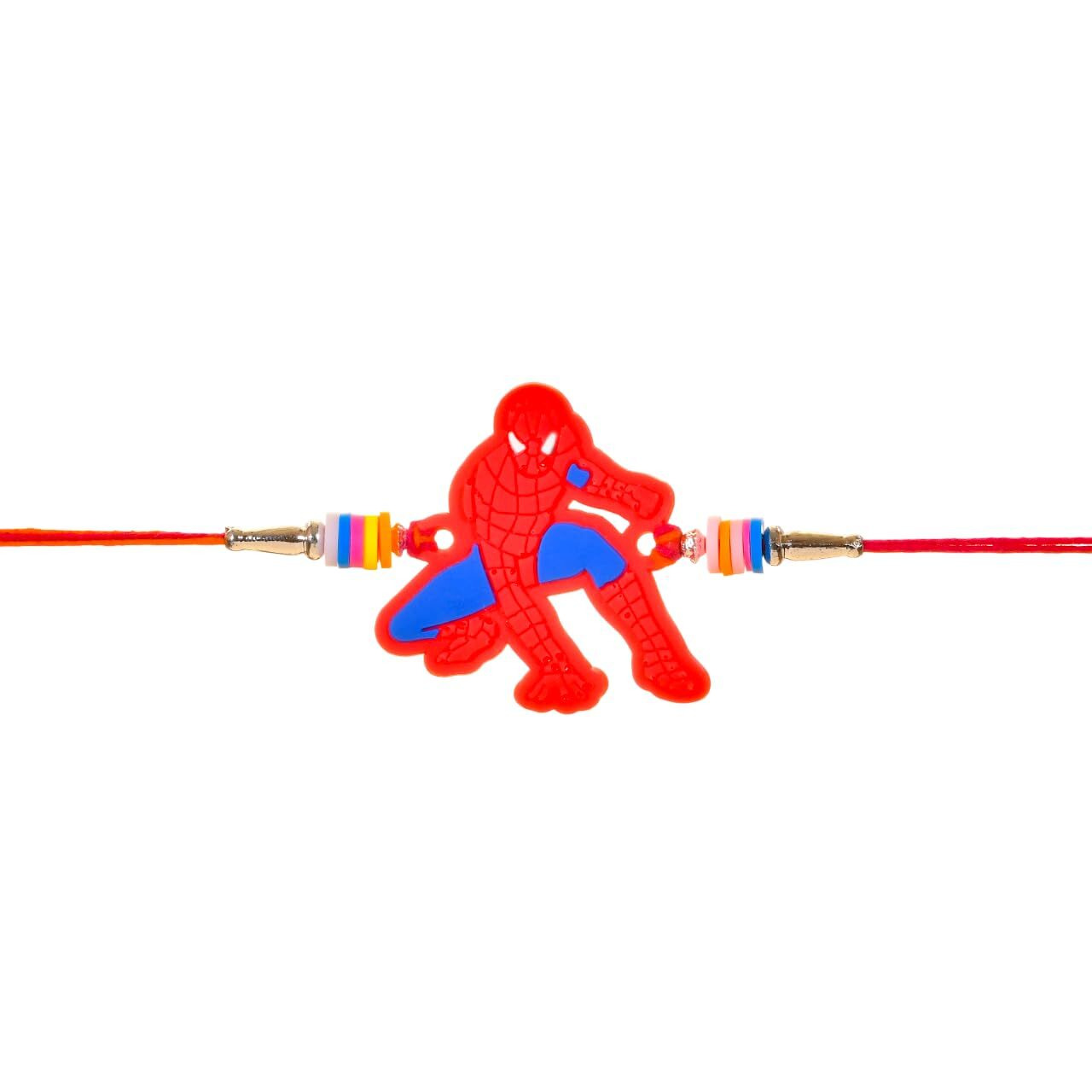 Kizzi Kids Rakhi Set - Spiderman And Supermen Design Rakhi Made With Rubber | Perfect Raksha Bandhan Gift For Kids