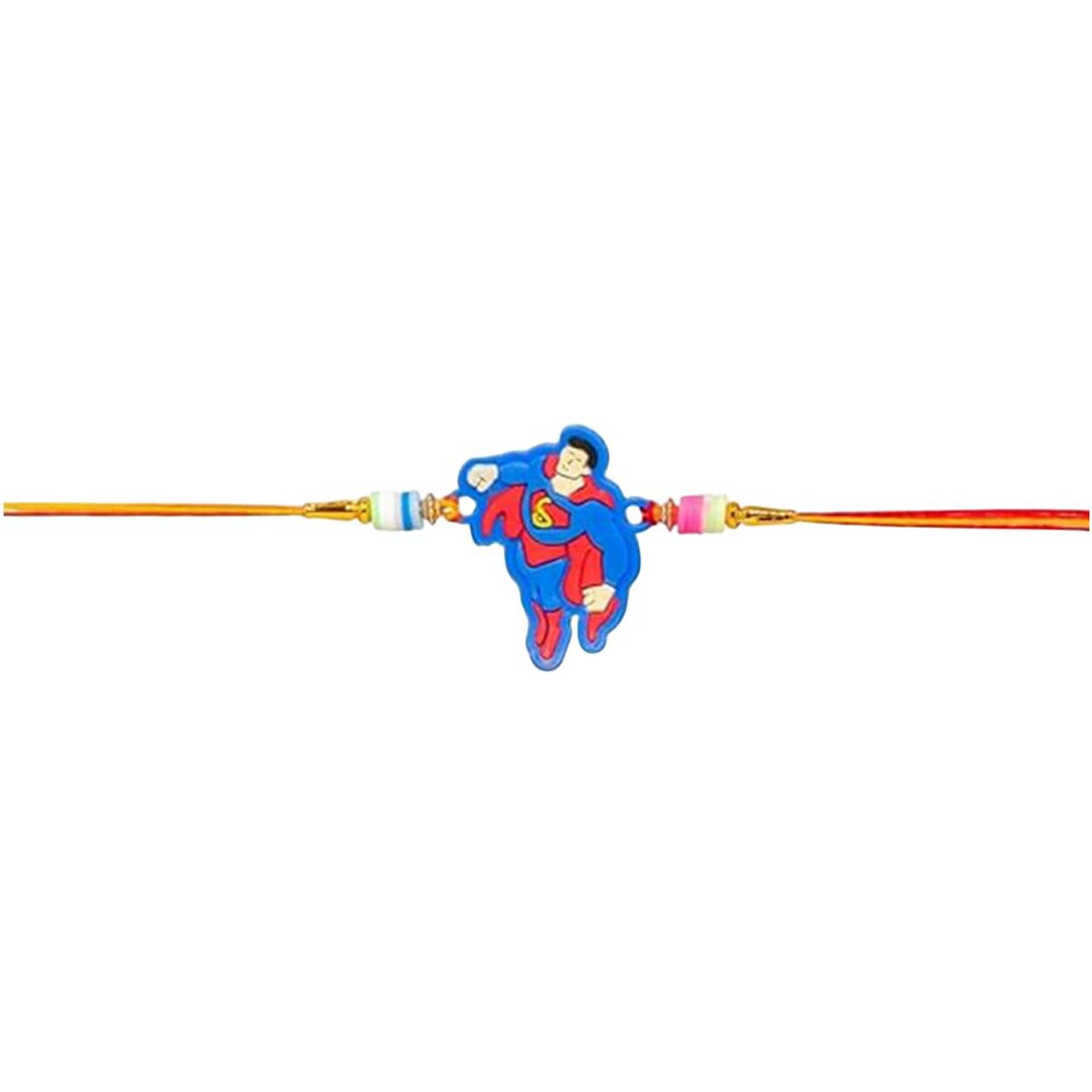 Kizzi Kids Rakhi Set - Spiderman And Supermen Design Rakhi Made With Rubber | Perfect Raksha Bandhan Gift For Kids