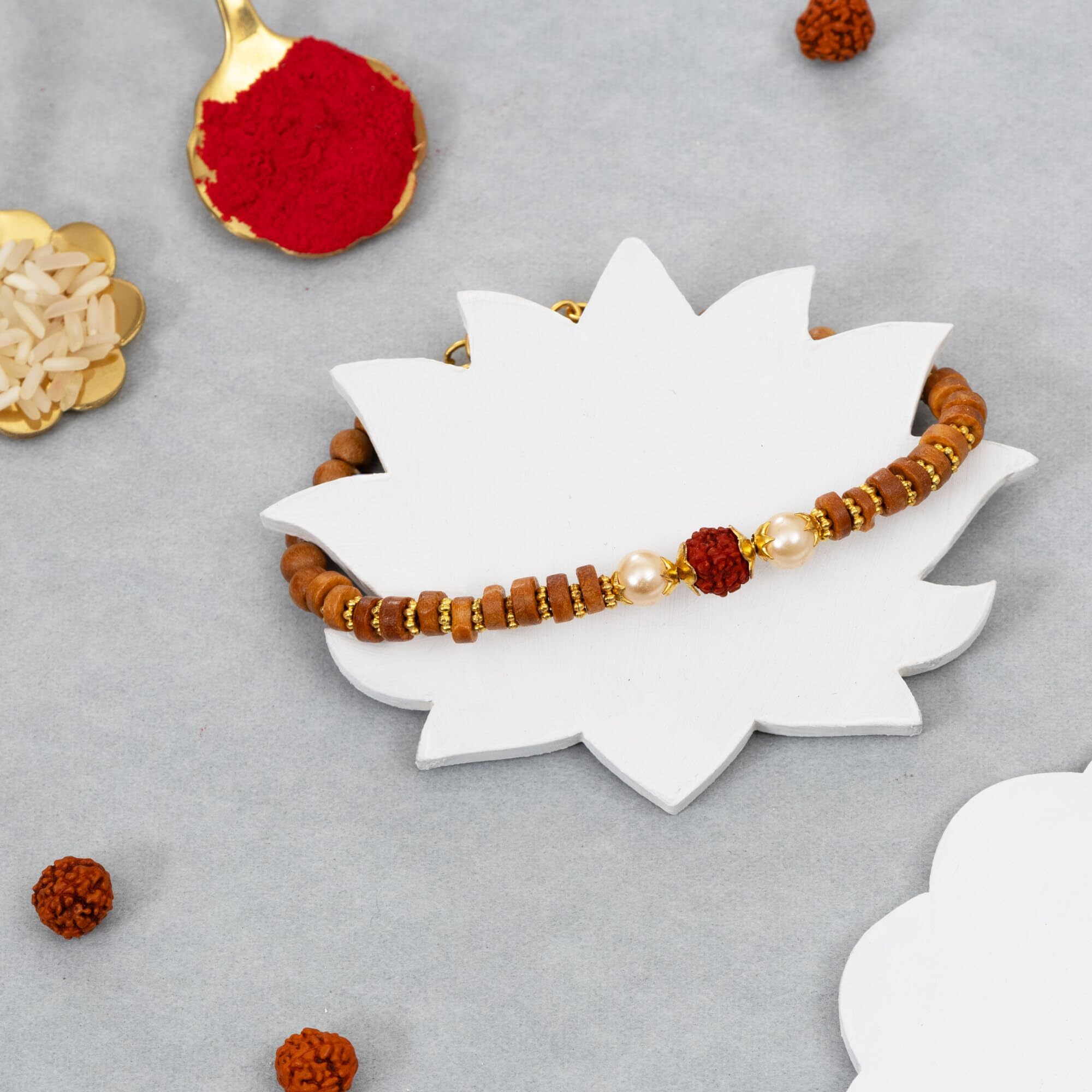 To The Nines Men's Rakhi For Brother - Pack Of 2 Rakhi With Tilak Material & Greeting Card